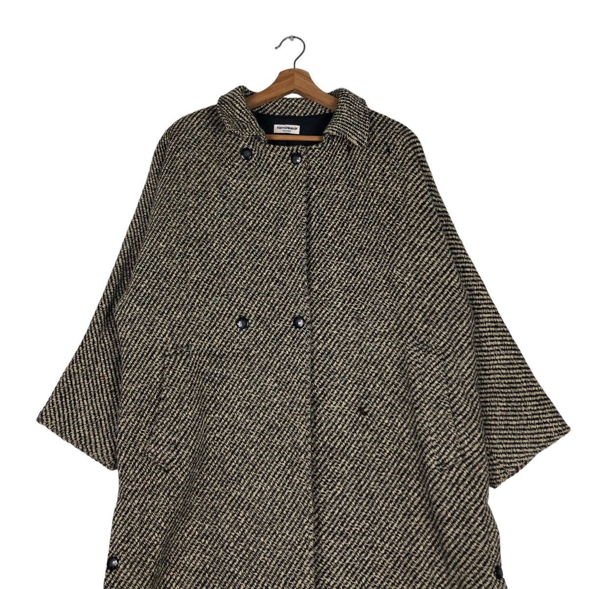 Japanese Brand 🔥Rich Grey - Fly Long Jacket Wool Herringbone Issey Miyake Size US M / EU 48-50 / 2 - 4 Thumbnail