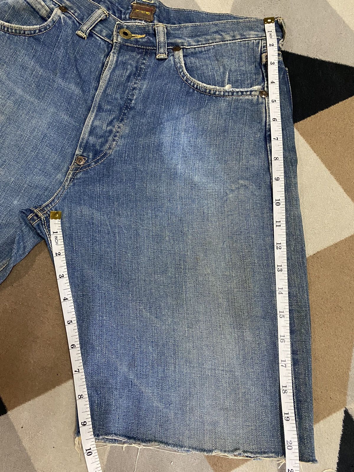 Lee Vintage Lee Cowboy Selvedge Blue Wash Short Jeans Size US 30 / EU 46 - 8 Thumbnail