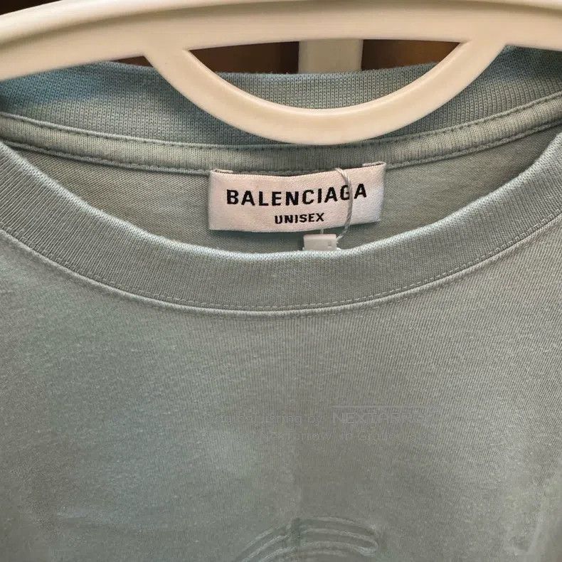 Balenciaga Balenciaga Haze Blue Keyhole Short-Sleeve T-Shirt Size US S / EU 44-46 / 1 - 3 Thumbnail