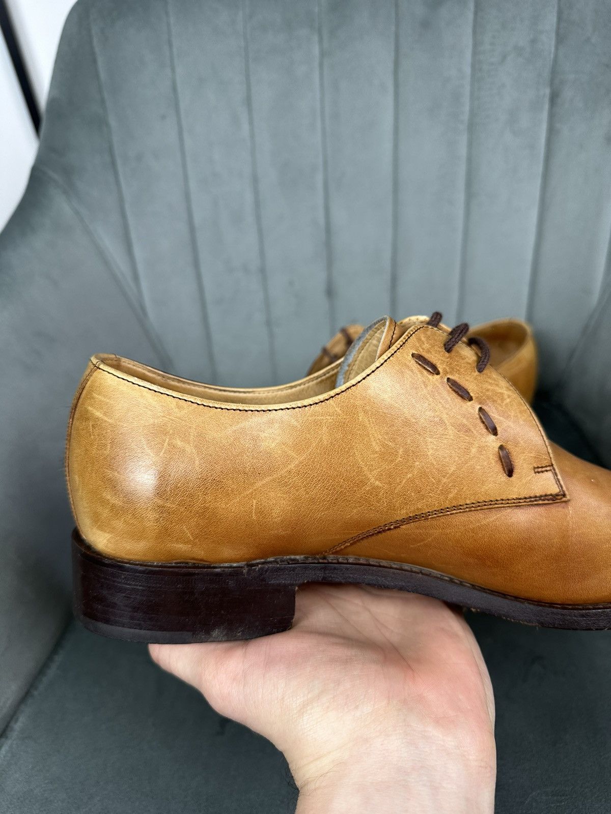 Barker × Handmade Barker London Leather Handmade Shoes Men’s 9 Size Size US 9 / EU 42 - 7 Thumbnail