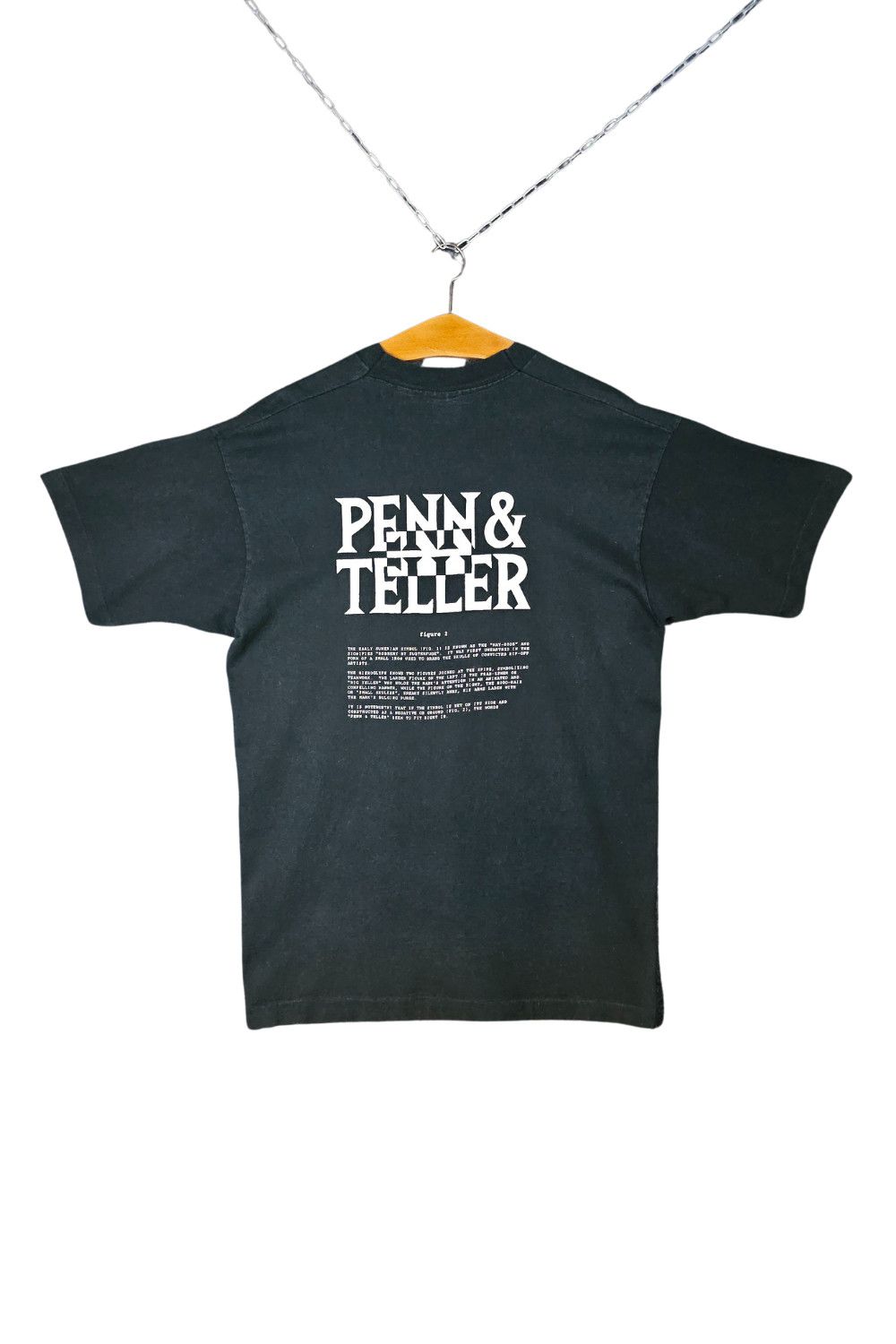 Fruit Of The Loom 1990s Penn & Teller “Figure 1 / Figure 2” Tee - XL - USA Size US XL / EU 56 / 4 - 2 Thumbnail
