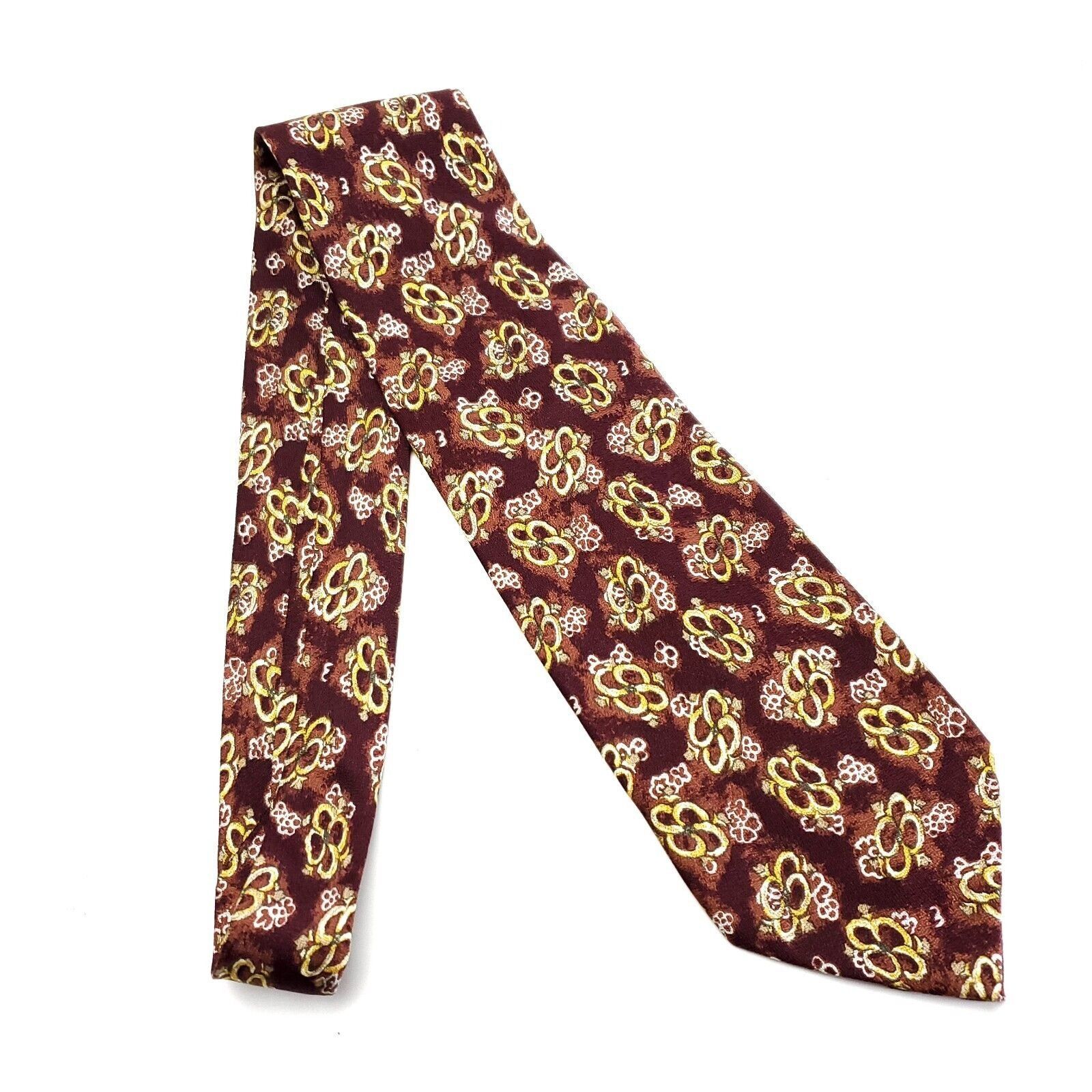 Joseph Abboud Joseph Abboud Print Floral Red Wide Silk Tie Size ONE SIZE - 7 Thumbnail