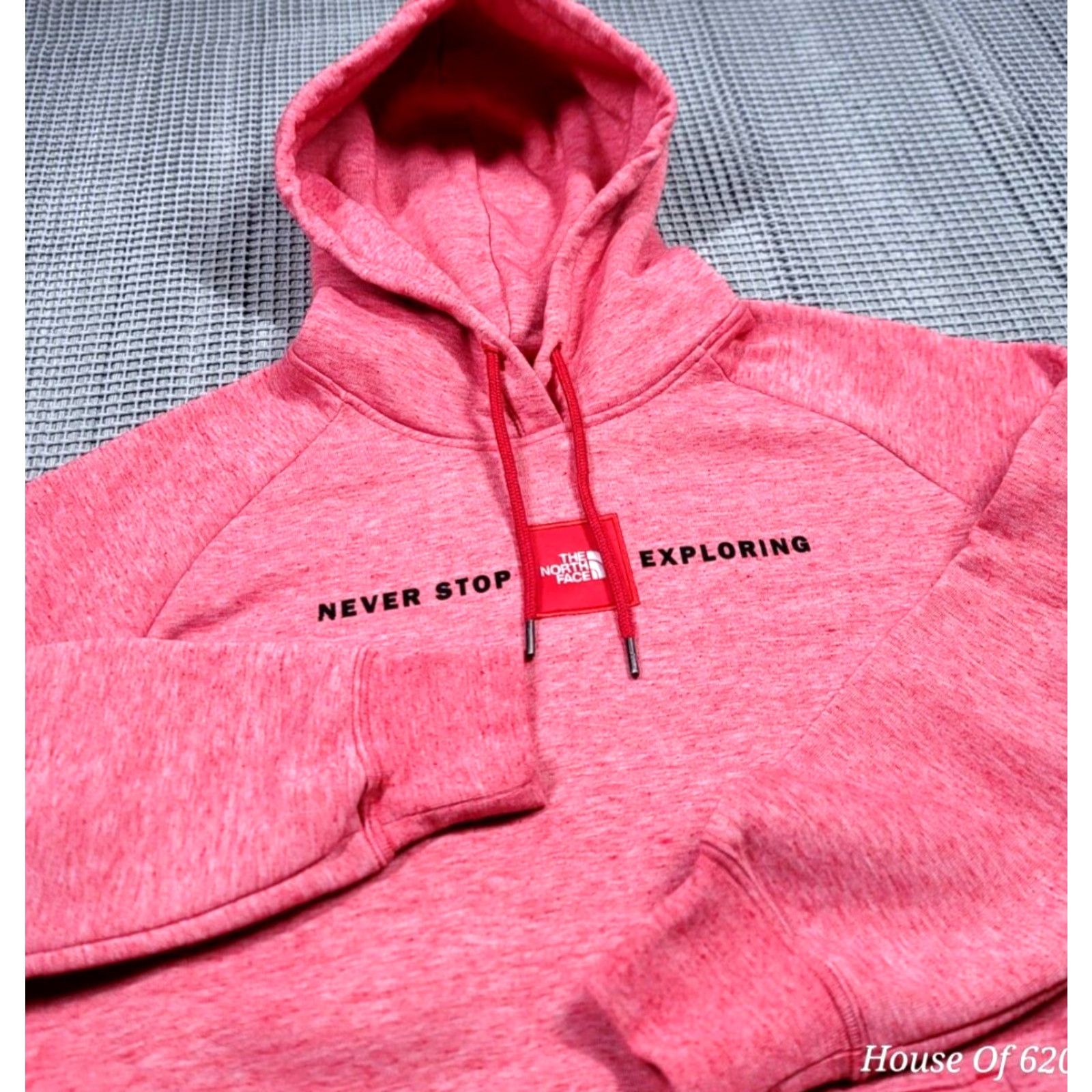 The North Face The North Face Hoodie Women L Pink Heather Pullover Fleece Logo Embroidered Never Stop Exploring Activewear Casual Travel Size L / US 10 / IT 46 - 3 Thumbnail