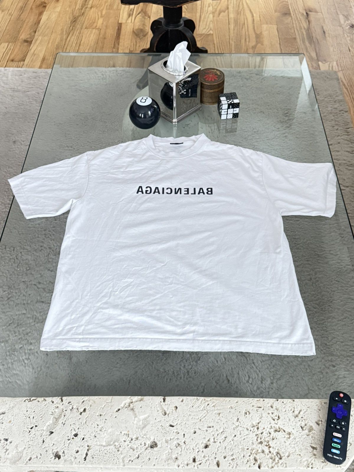 Balenciaga Balceniaga Mirror Logo Tee Size US S / EU 44-46 / 1 - 1 Thumbnail