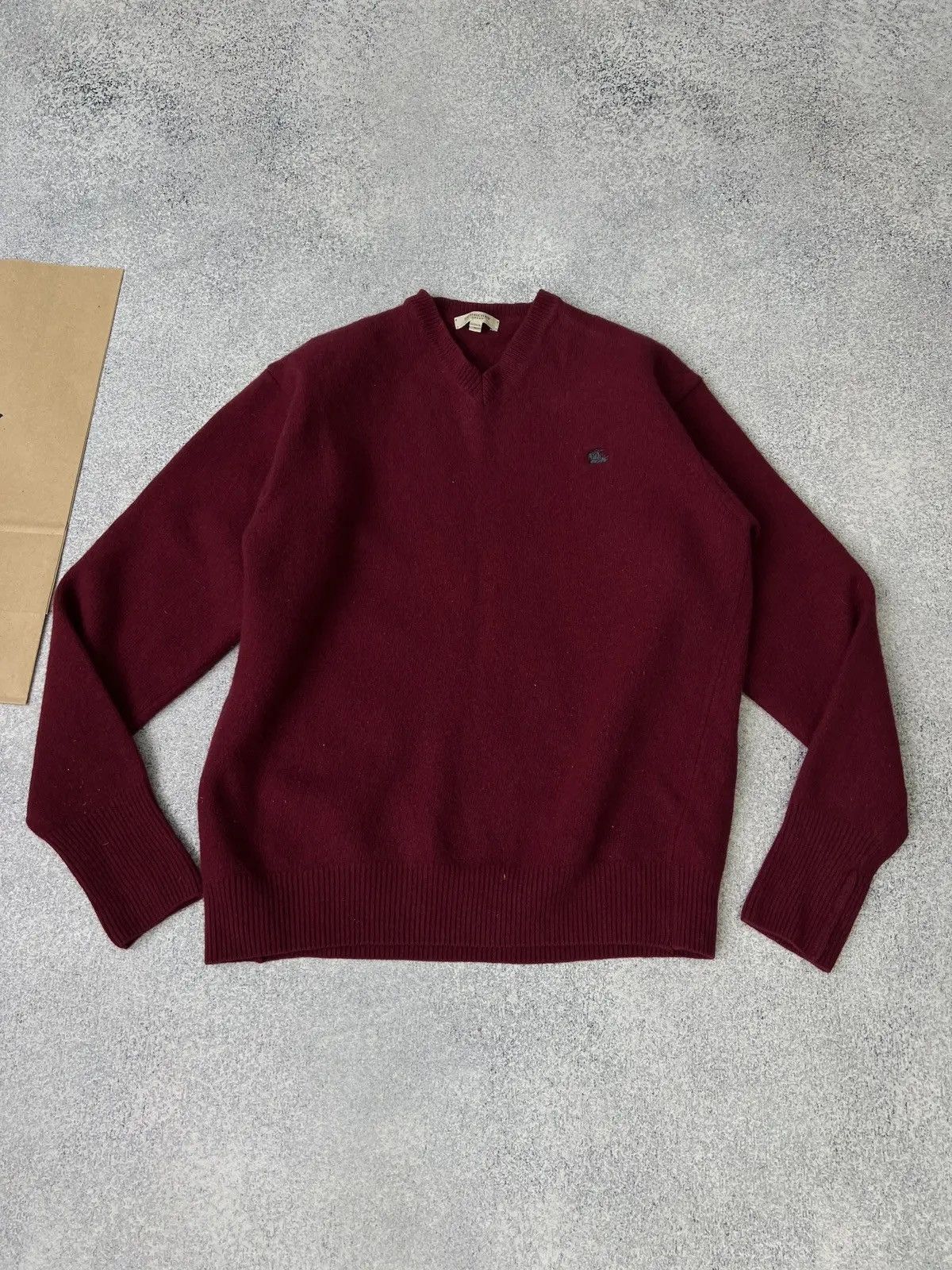 Burberry × Vintage Vintage Burberry cashmere wool v-neck sweater Size US M / EU 48-50 / 2 - 5 Thumbnail