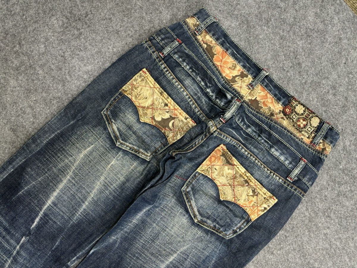 Japanese Brand × Seditionaries 💥Double Waist💥Floral Motives Slash Fades Denim F539 Size US 32 / EU 48 - 15 Thumbnail