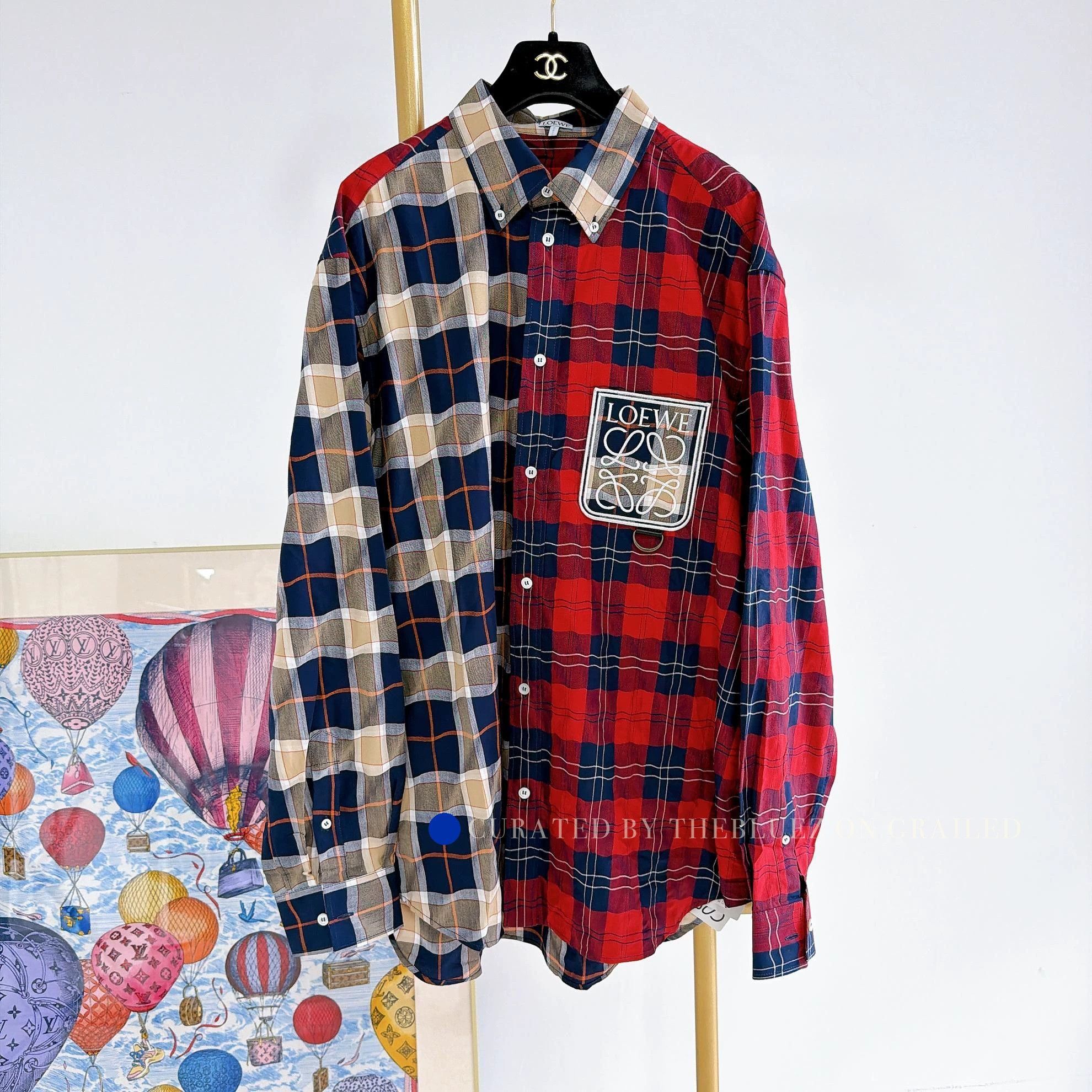 Loewe Multi Plaid Long Sleeve Button-Up Shirt Size US L / EU 52-54 / 3 - 1 Thumbnail