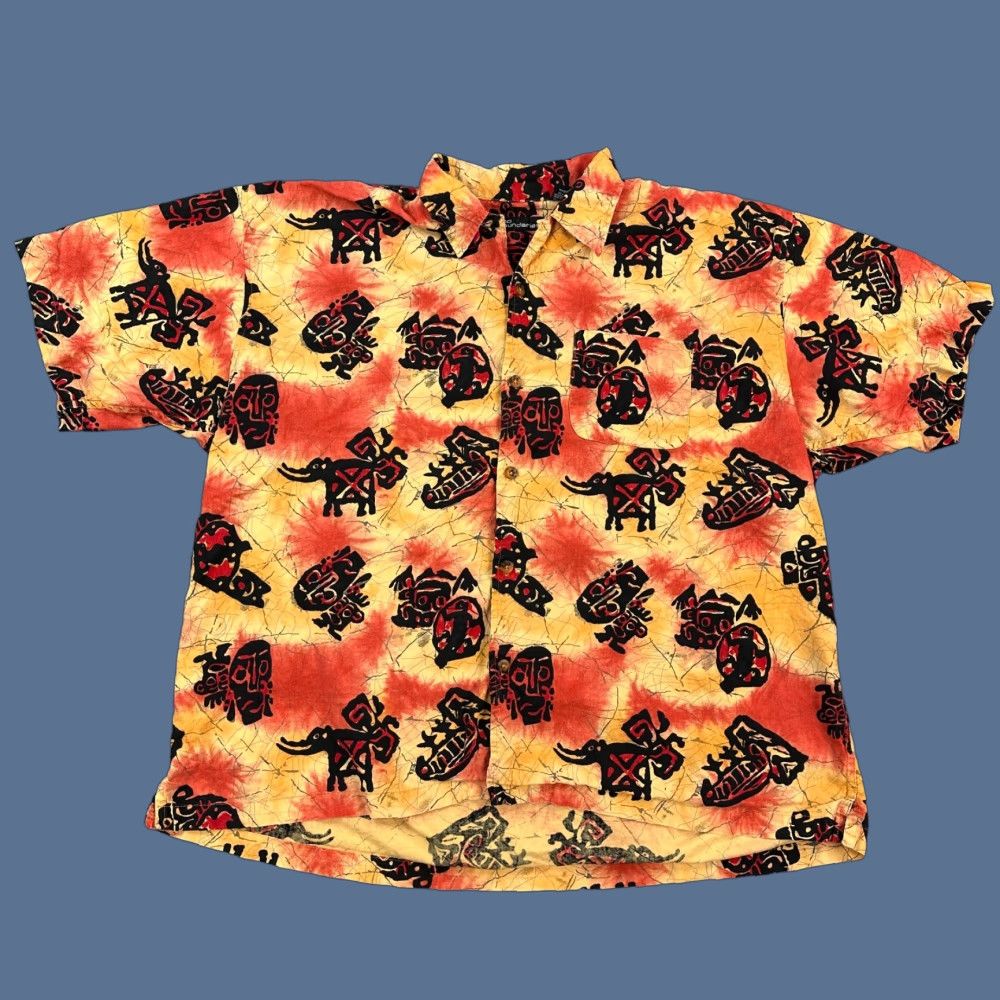 Vintage VINTAGE No Boundaries Shirt Mens 2XL Yellow Red Tiki Tribal Short Sleeve Camp Shirt Men 2XL Yellow Red Tiki Tribal Casual 90s Western Boys? Size US XXL / EU 58 / 5 - 1 Thumbnail