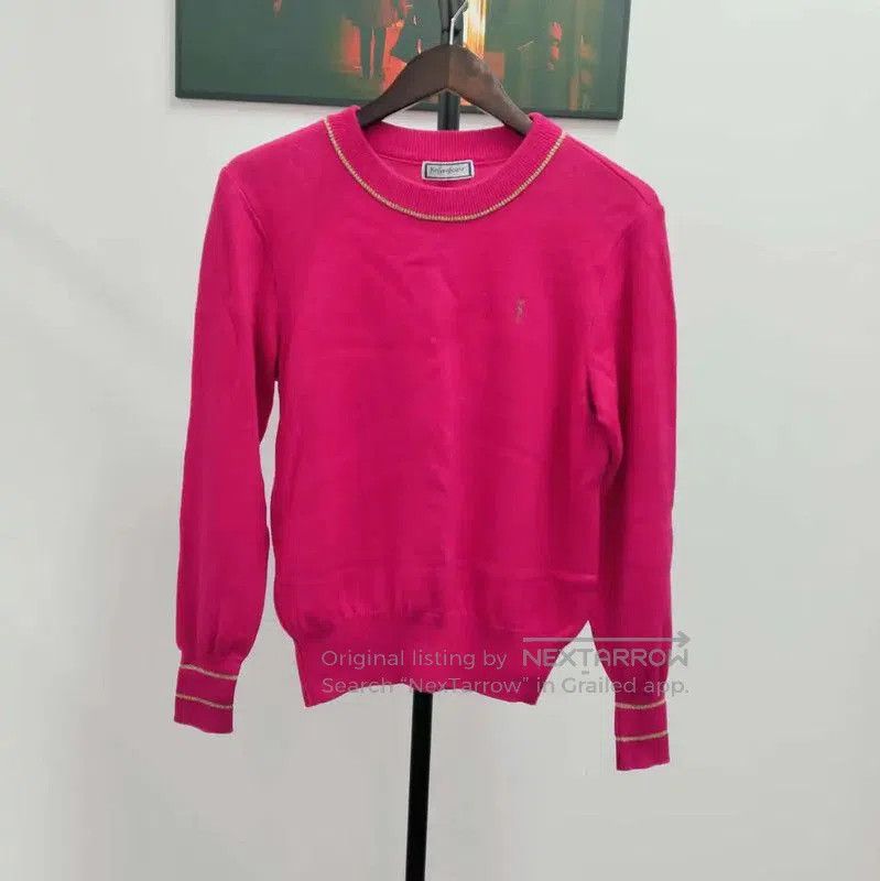 Yves Saint Laurent YSL Pink Wool Knit Sweater Size M . Size M / US 6-8 / IT 42-44 - 1 Thumbnail