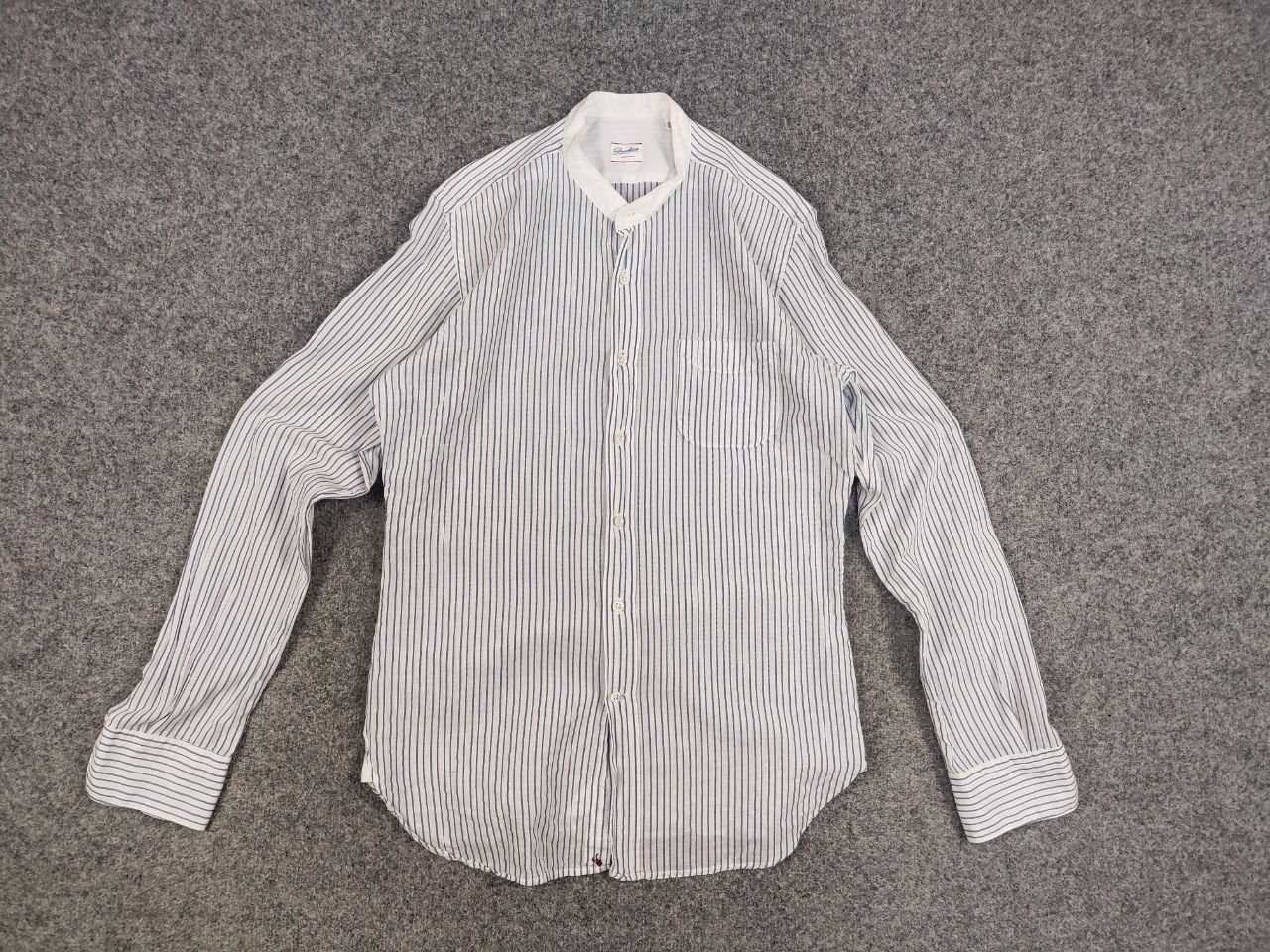 Glanshirt Glanshirt Japan Design Blue/White Striped button Shirt Size US M / EU 48-50 / 2 - 13 Thumbnail