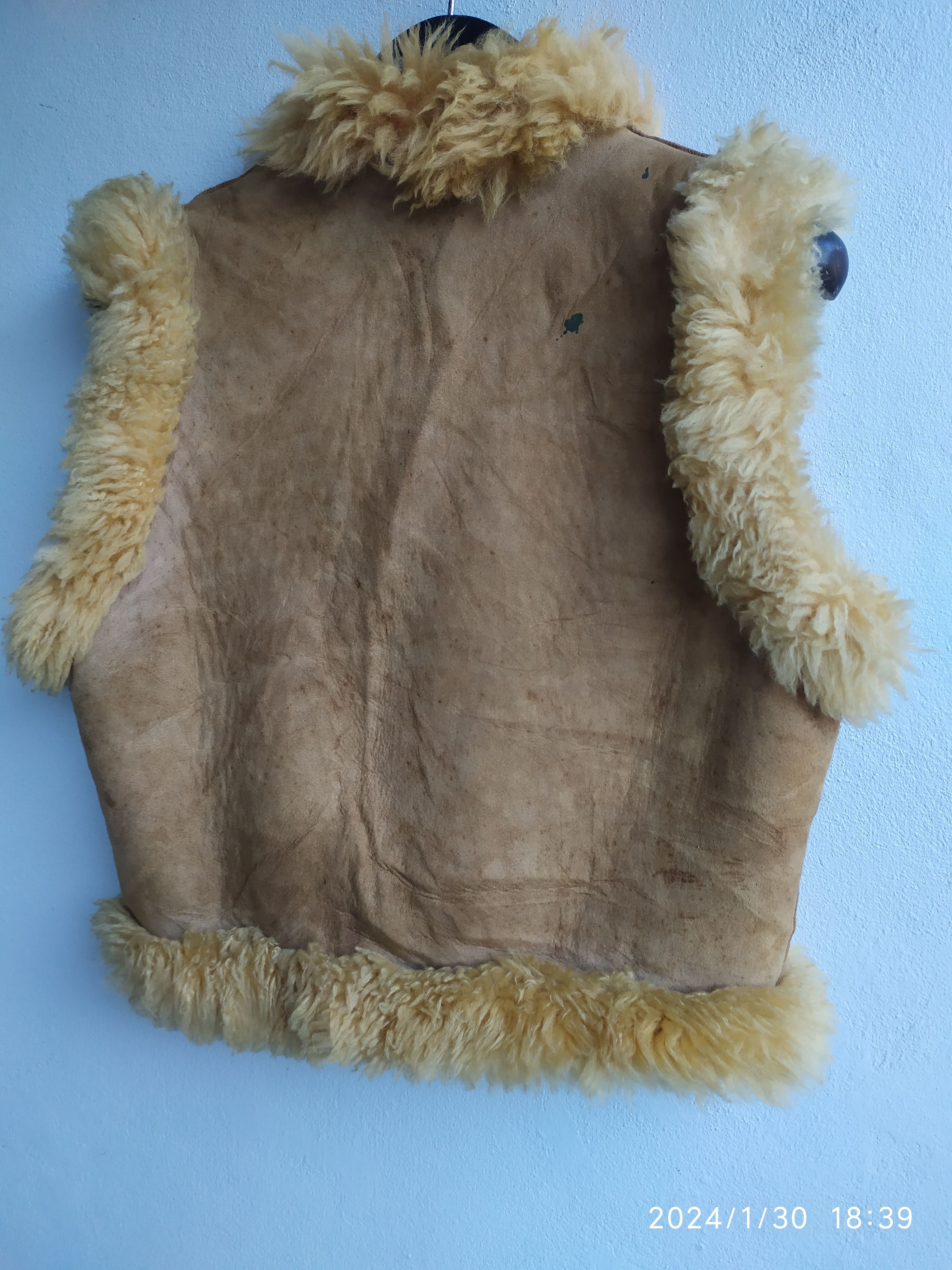 If Six Was Nine × Japanese Brand × Le Grande Bleu (L.G.B.) Kauri Kraft Leather Fur Vest ifsixwasnine lgb style Size US S / EU 44-46 / 1 - 6 Thumbnail