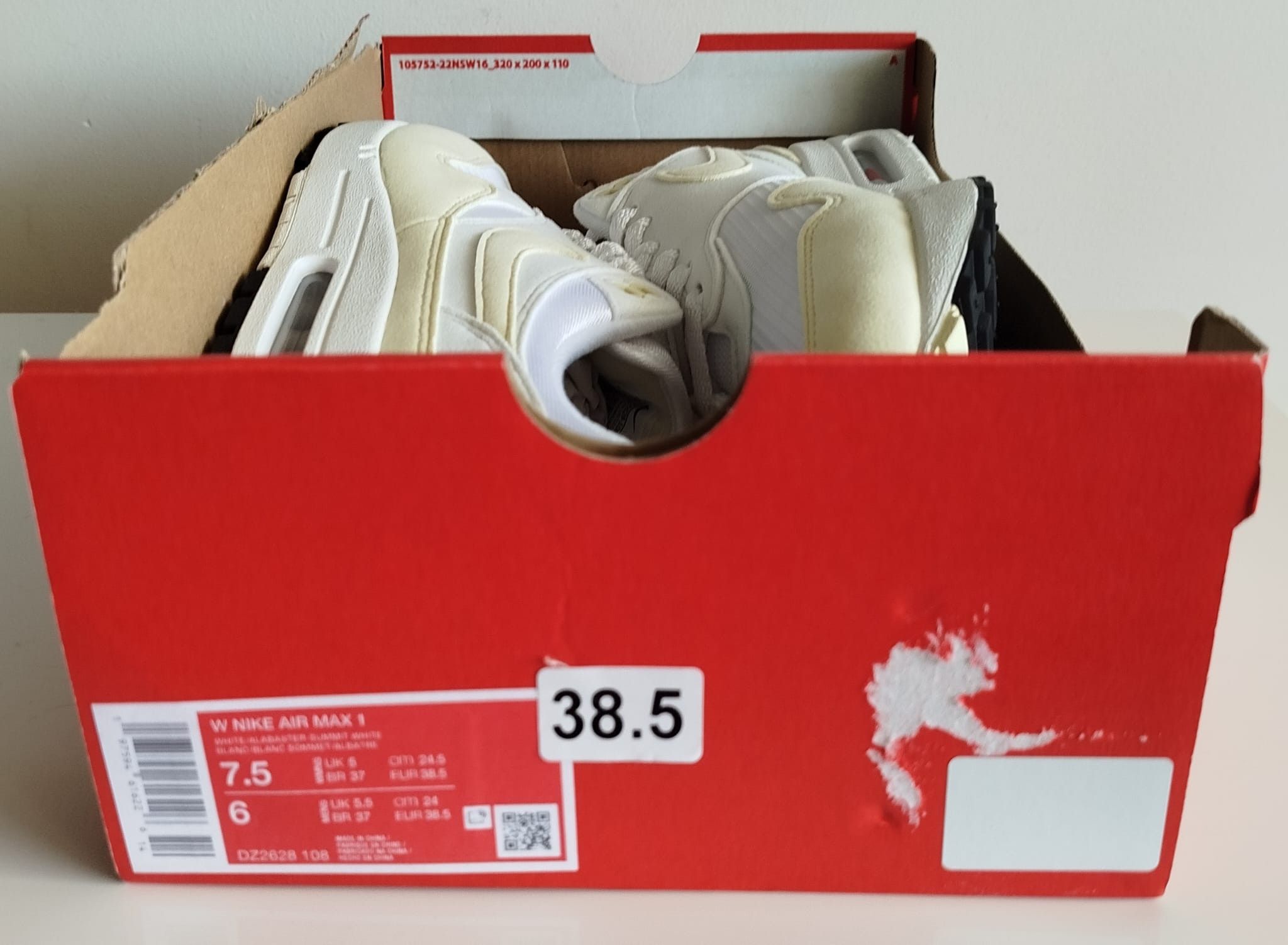 Nike Nike Air Max 1 White Alabaster Size US 7.5 / IT 37.5 - 9 Thumbnail