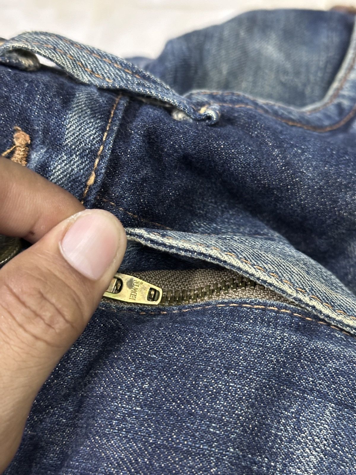 Japanese Brand Distress Denim💥 Vintage Edwin Denim Distress Japanese🎌 Size US 34 / EU 50 - 10 Thumbnail
