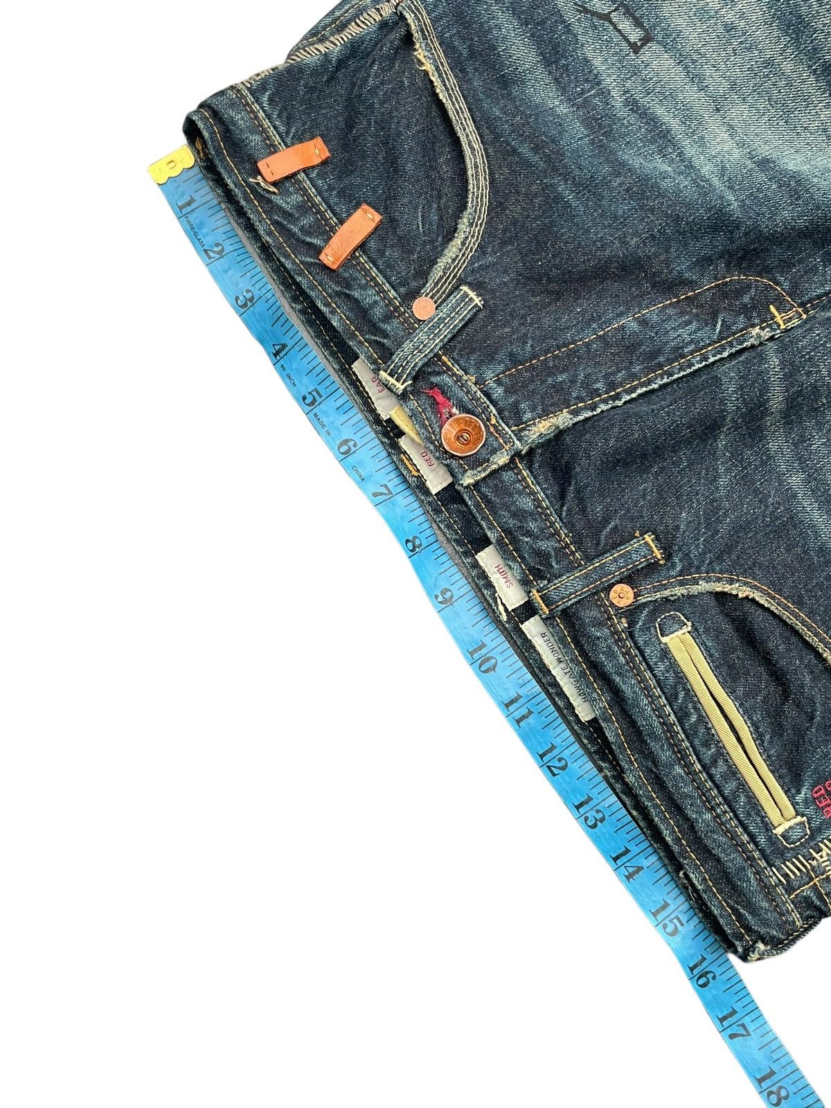 Japanese Brand × Paul Smith Red Ear Paul Smith Red Ear Howgate Wonder Selvedge Distresed Size US 31 - 21 Thumbnail
