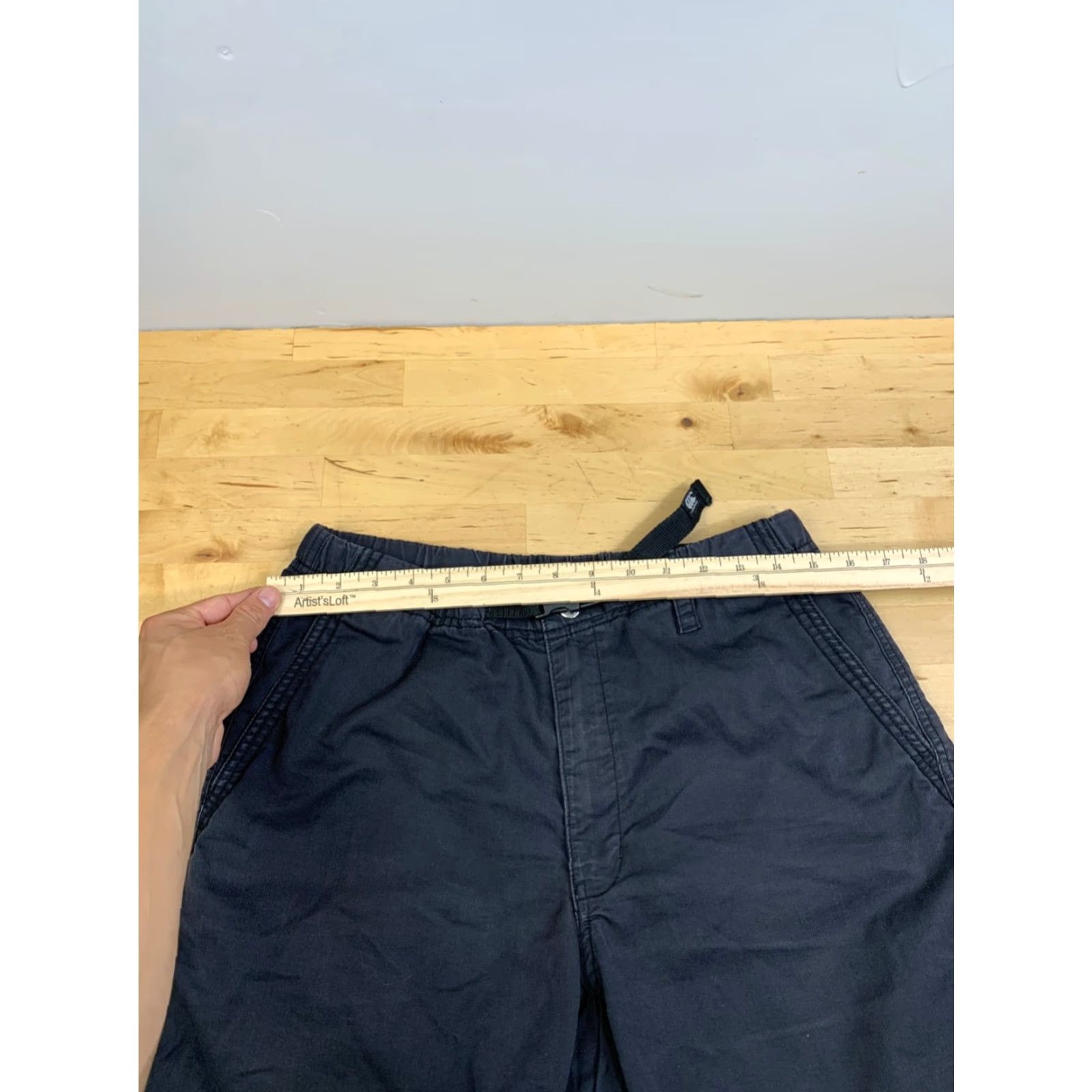 Vintage Canterbury Shorts Mens M Black Belted Casual Outdoor Chino 12105 Size US 31 - 3 Thumbnail