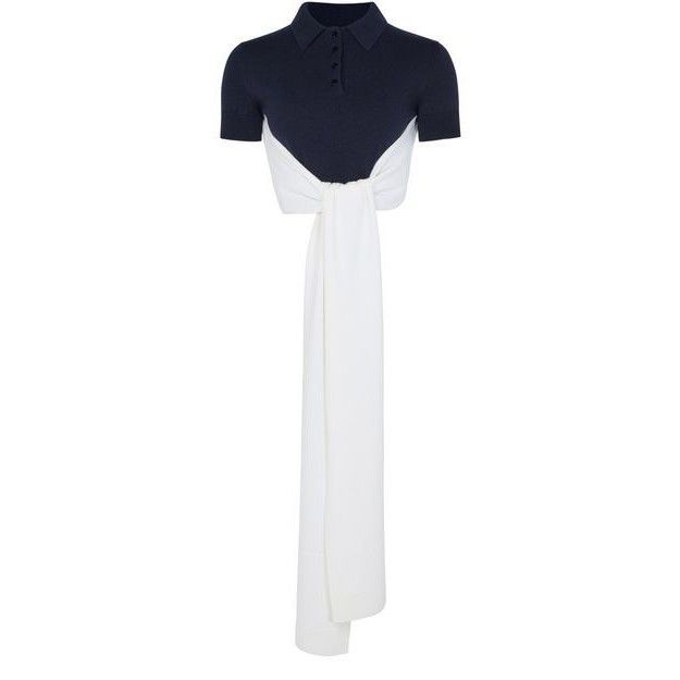 Loewe LOEWE Cropped Backless White Wool Polo Shirt New & Authentic Size M / US 6-8 / IT 42-44 - 1 Thumbnail