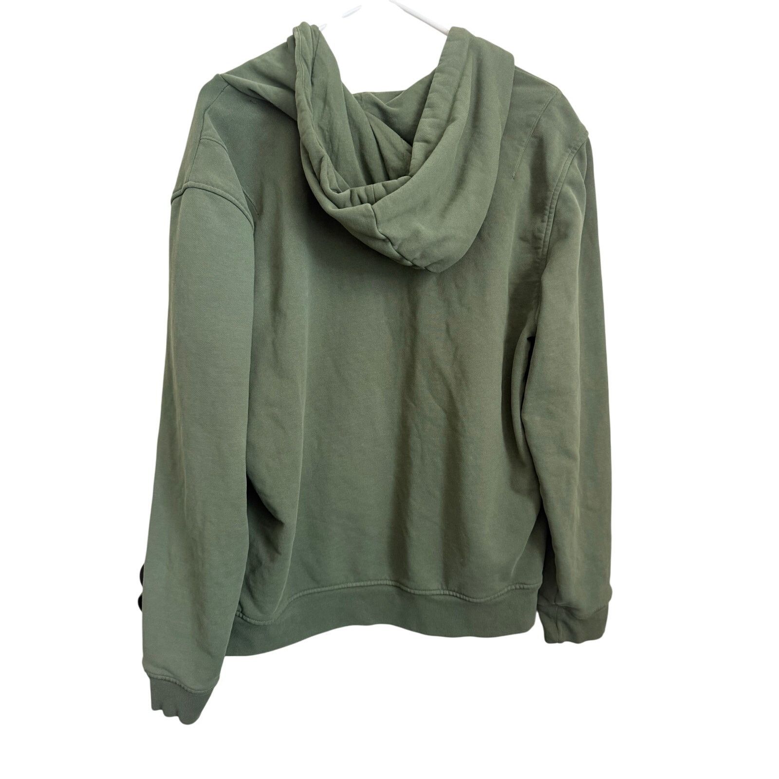 7 For All Mankind 7 For All Mankind Zip Hoodie Olive Green 100% Cotton L Size L / US 10 / IT 46 - 2 Thumbnail