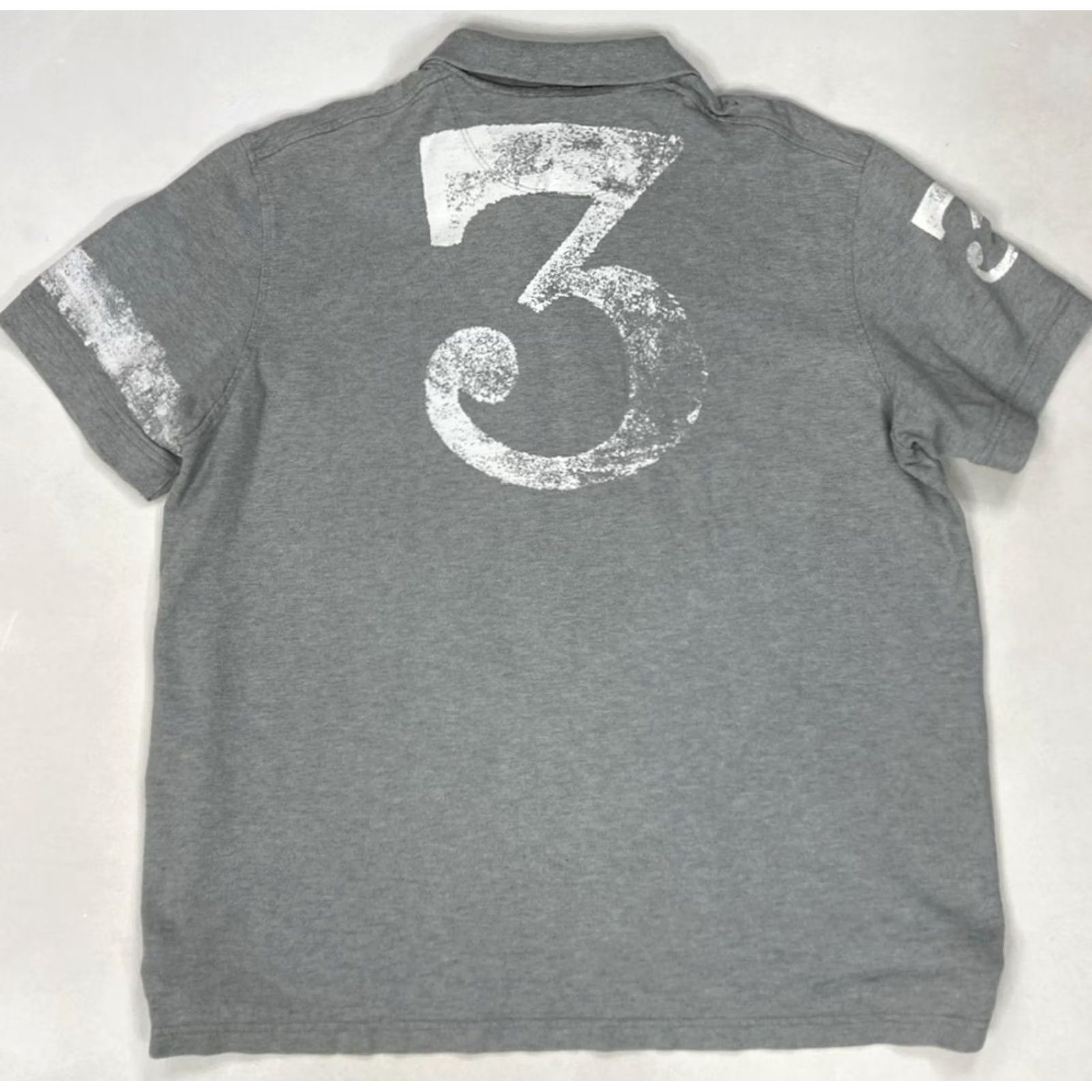 Converse VINTAGE Converse Polo Shirt Men XL Gray Short Sleeve Logo 3 White Size US XL / EU 56 / 4 - 3 Thumbnail