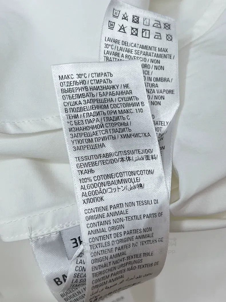Balenciaga Balenciaga Back Logo Long Sleeve White Shirt Size XS / US 0-2 / IT 36-38 - 6 Thumbnail