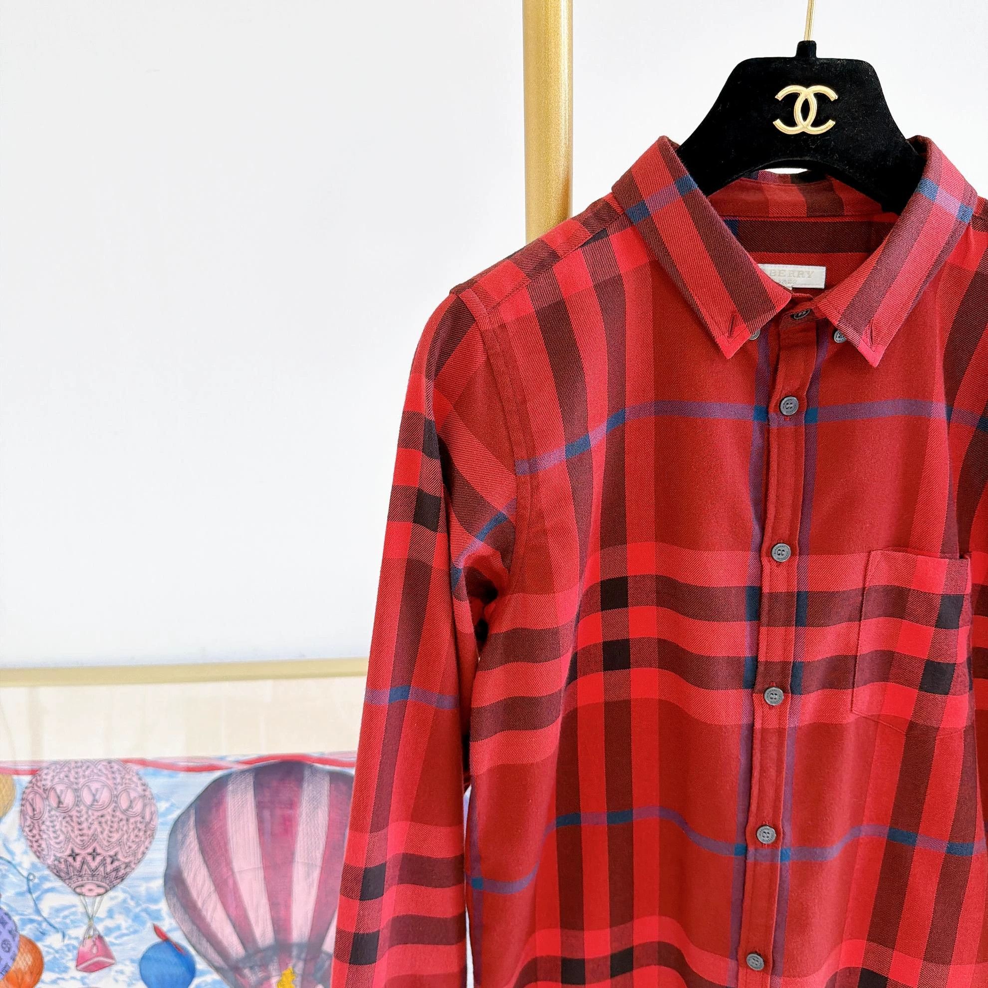 Burberry Burberry Red Check Shirt 14Y Size XS / US 0-2 / IT 36-38 - 3 Thumbnail