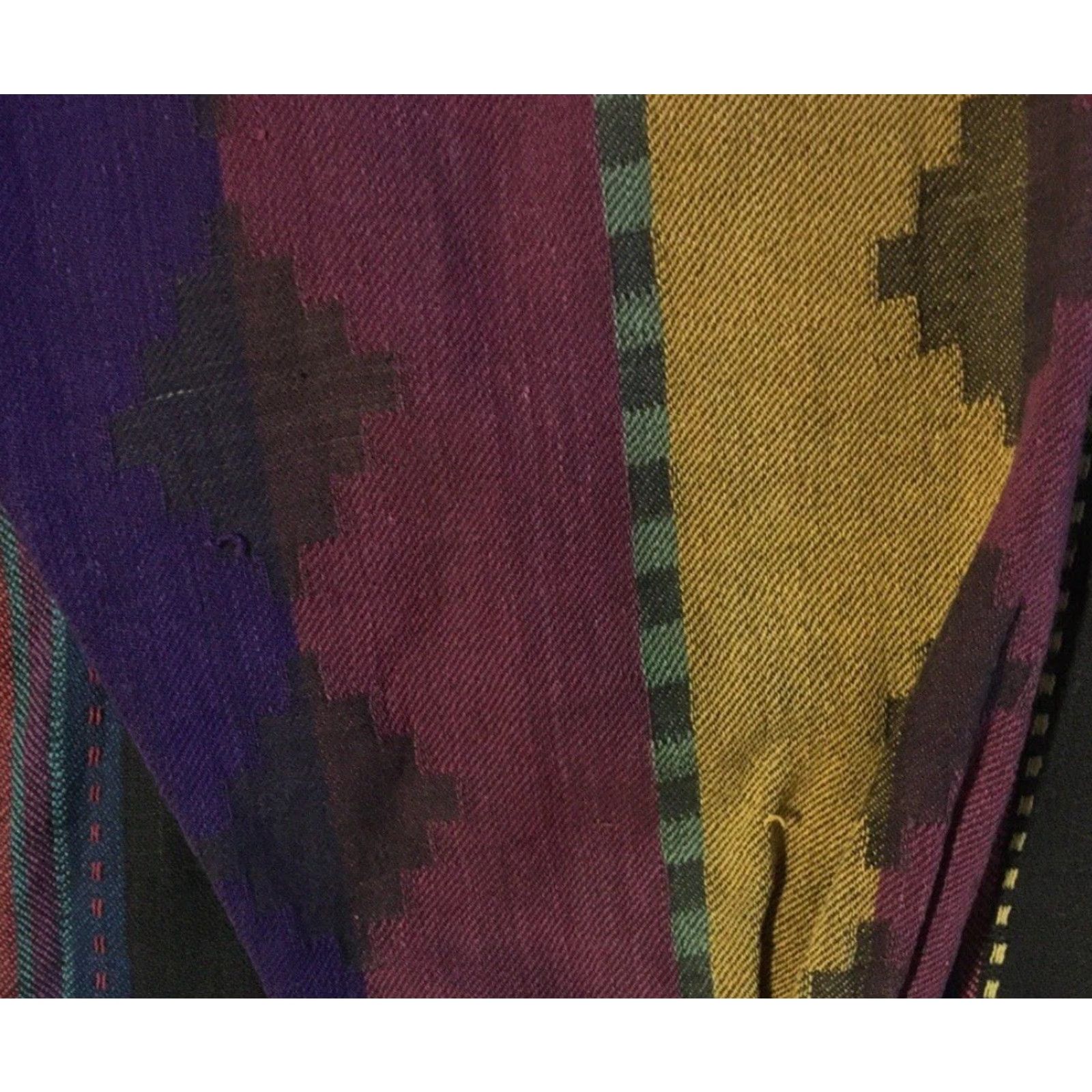 Vintage VINTAGE Aztec Patchwork Zip Shirt L Purple Cotton Women Button-Up Short Sleeve 80s 90s Grunge Vaporwave Abstract Art Surf Skate Built-In Size L / US 10 / IT 46 - 7 Thumbnail