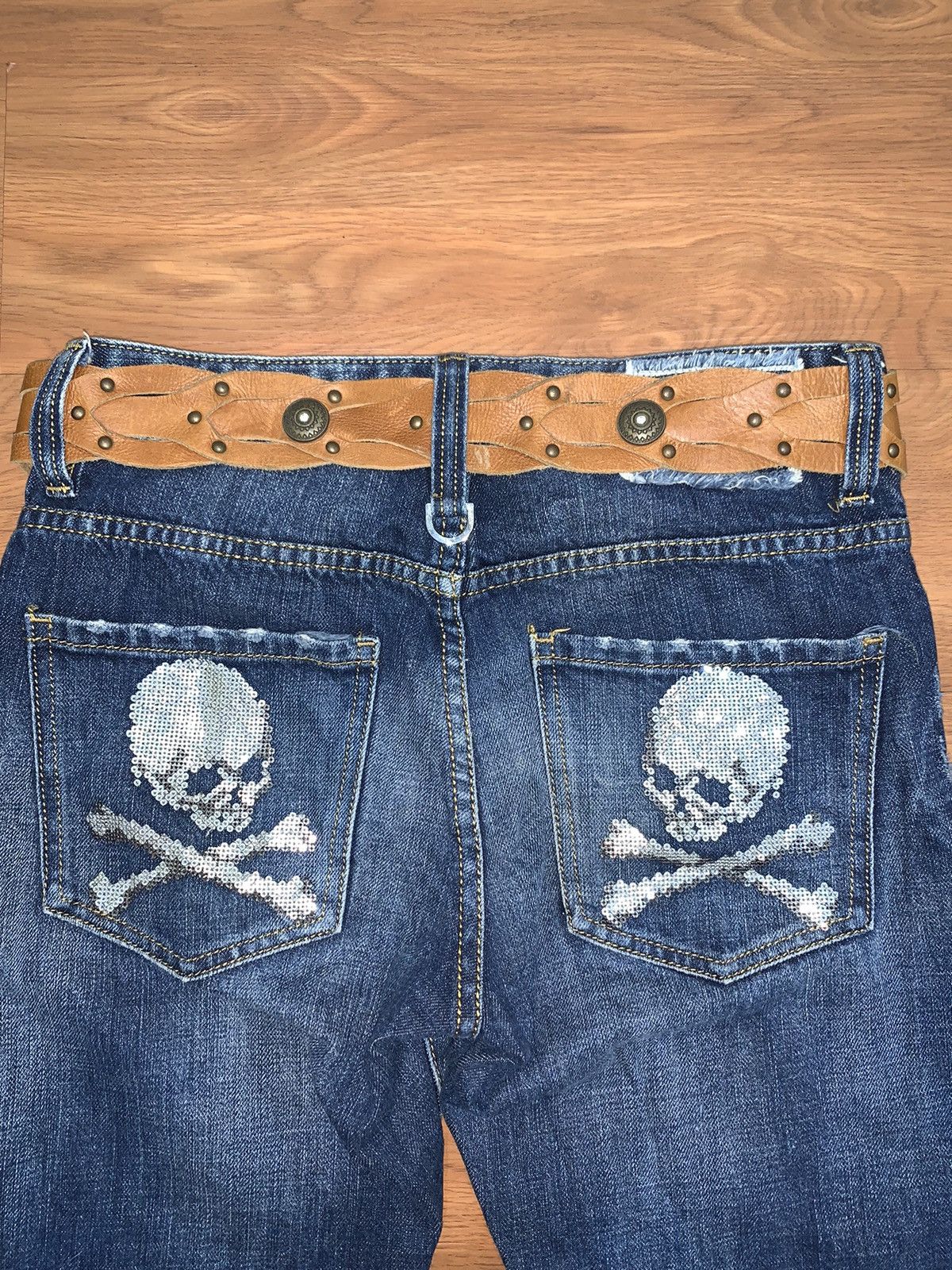 If Six Was Nine Y2k studded punk braid Brown belt Size ONE SIZE - 5 Thumbnail