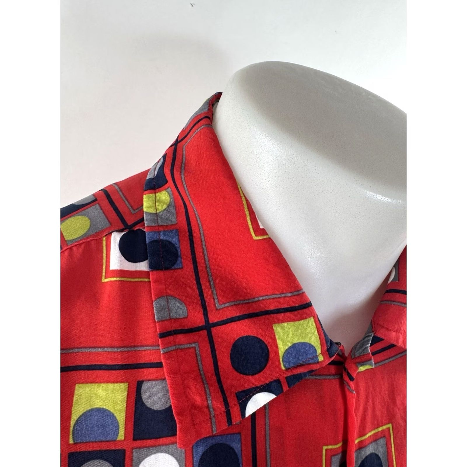 Brioni BRIONI Italy - Colorful Geometric Rayon Mens XL Shirt Size US XL / EU 56 / 4 - 3 Thumbnail