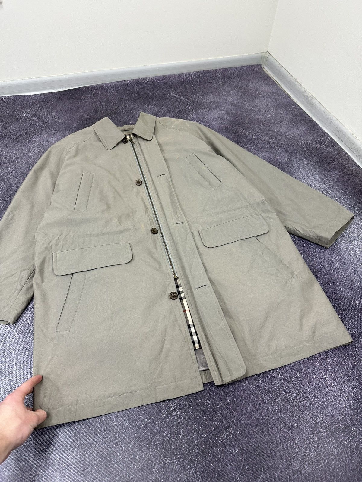 Burberry Vintage Burberry Nova Check Luxury Down Korean Parka Jacket Size US L / EU 52-54 / 3 - 5 Thumbnail