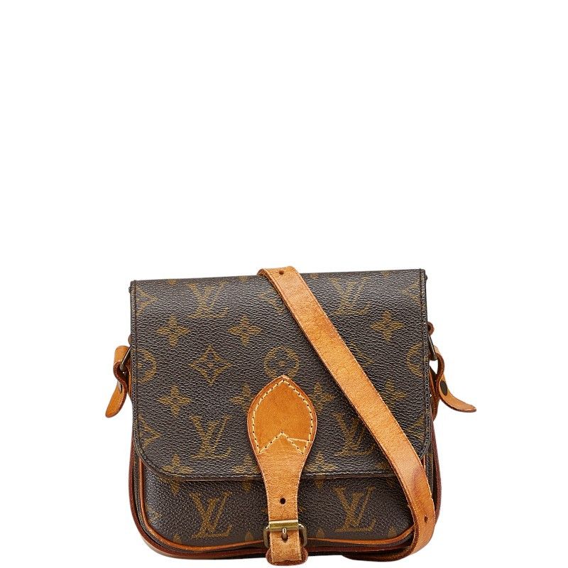 Louis Vuitton Louis Vuitton Monogram Mini Cartouchiere Shoulder Bag M51254 Canvas Crossbody Bag M51254 in Brown, Women's