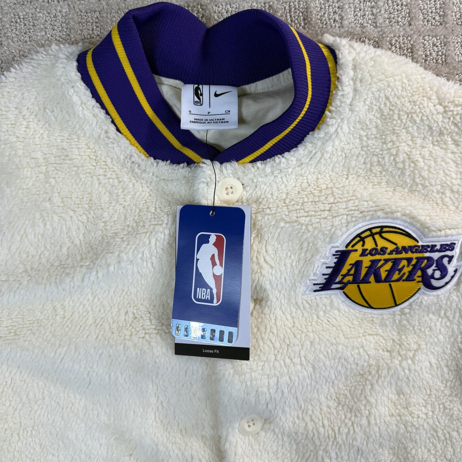 Nike Nike Lakers Sherpa Varsity Jacket Small NBA Size US S / EU 44-46 / 1 - 3 Thumbnail