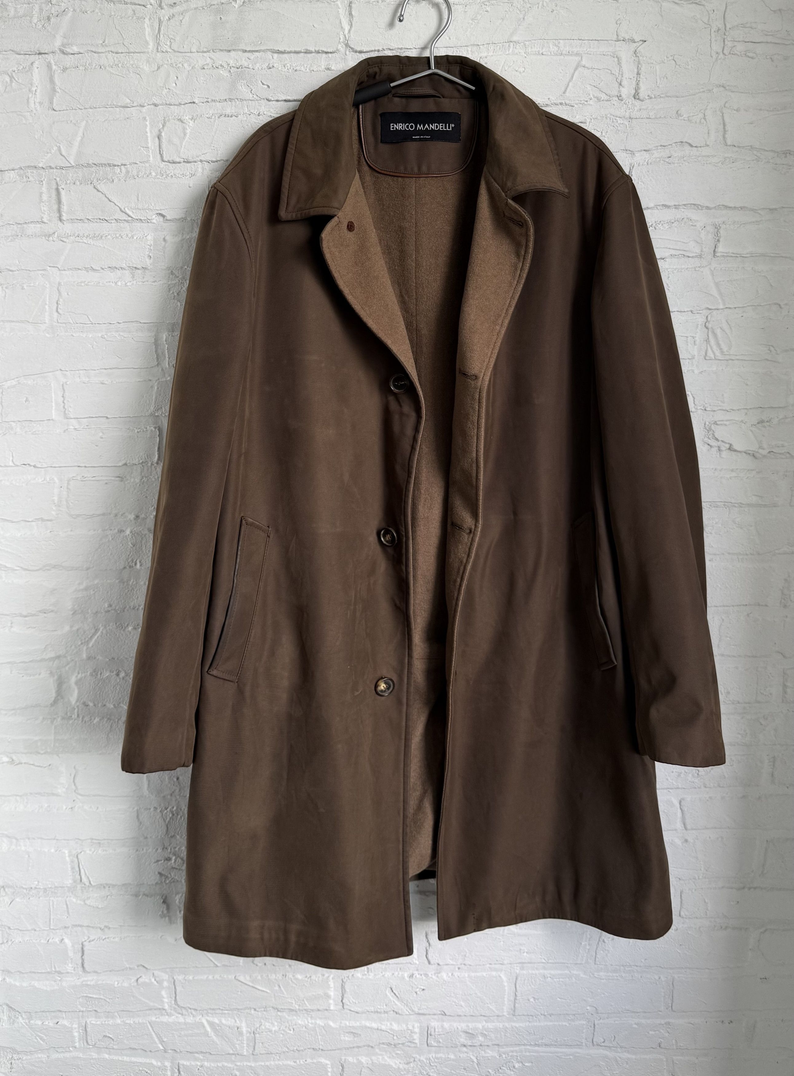 Other Enrico Mandelli mens coat cashmere wool inside Size US XL / EU 56 / 4 - 2 Thumbnail