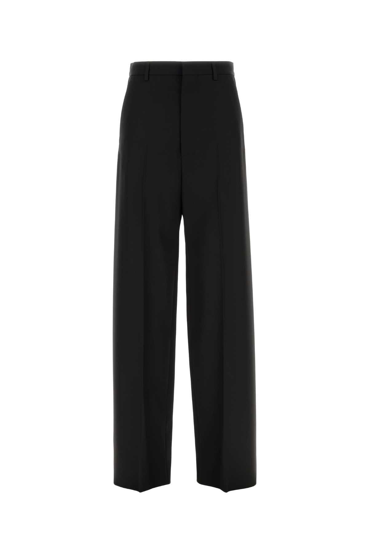 Balenciaga Black Wool Wide-Leg Pant Size 27" / US 4 / IT 40 - 1 Thumbnail