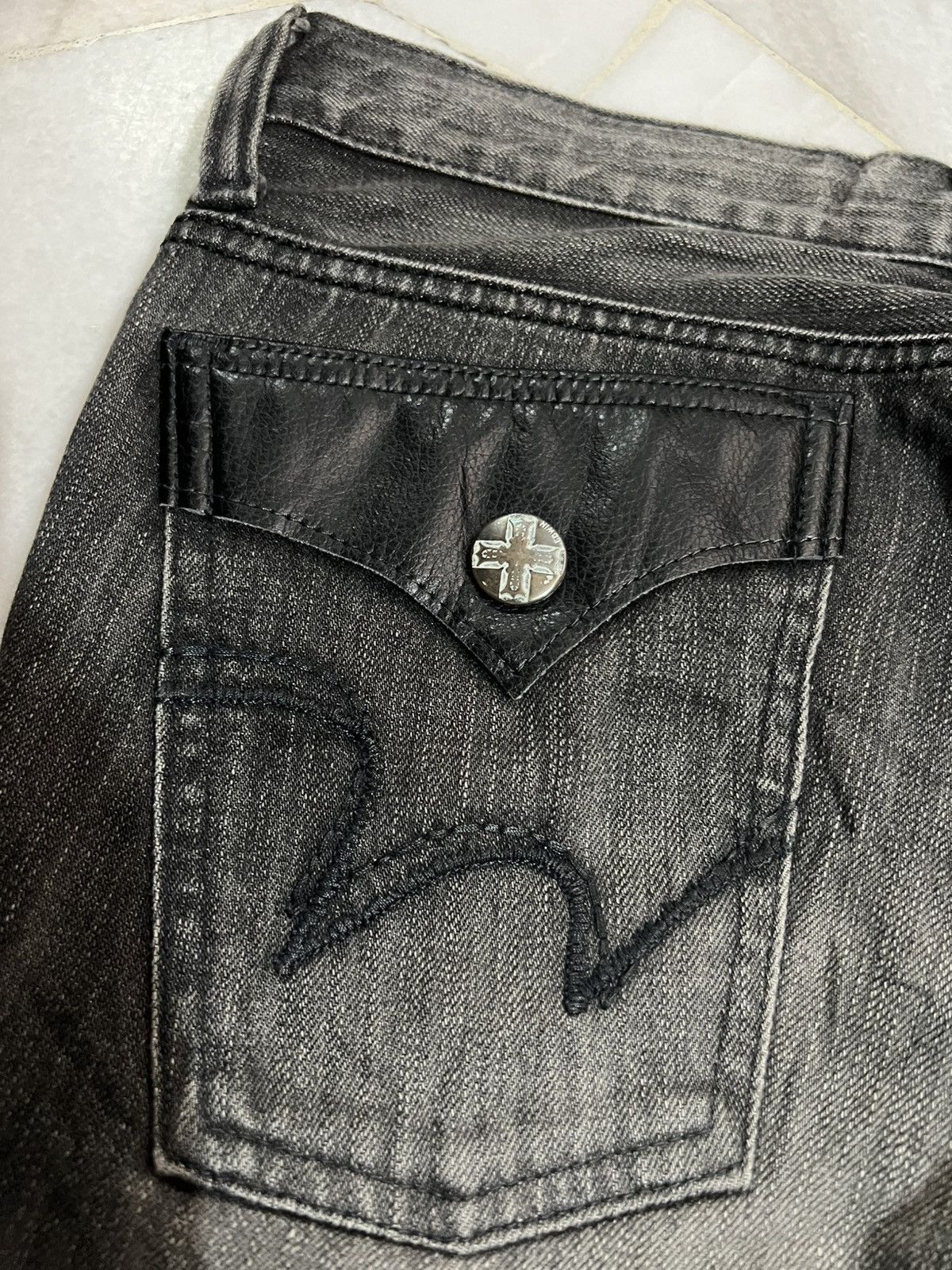 Edwin FLARE EDWIN XVS INSPIRED CHROME HEART STONE WASH JEAN Size US 33 - 19 Thumbnail