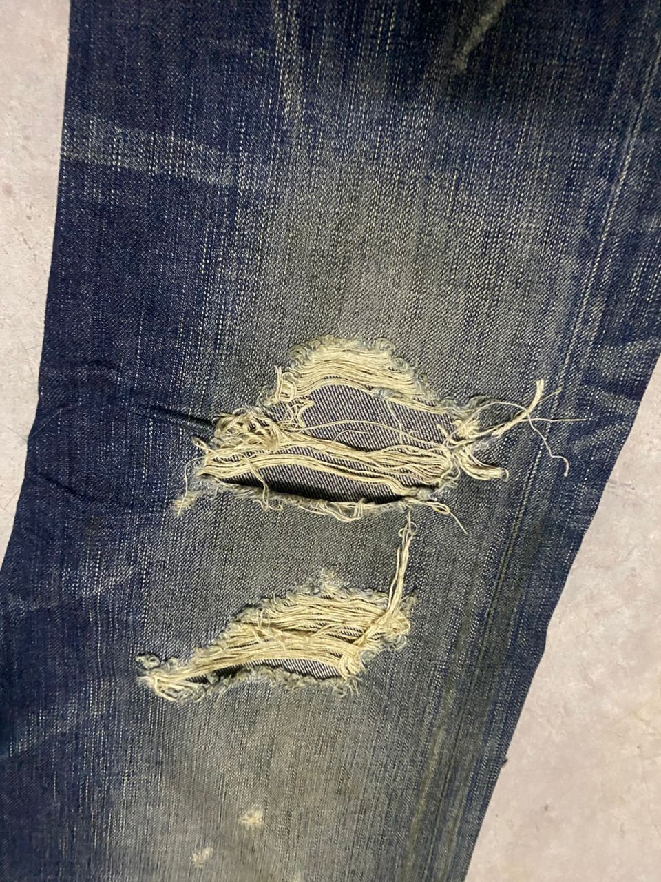 If Six Was Nine 💥FLARE💥 VINTAGE EDWIN BLUE TRIP DISTRESSED DENIM Size US 34 / EU 50 - 10 Thumbnail