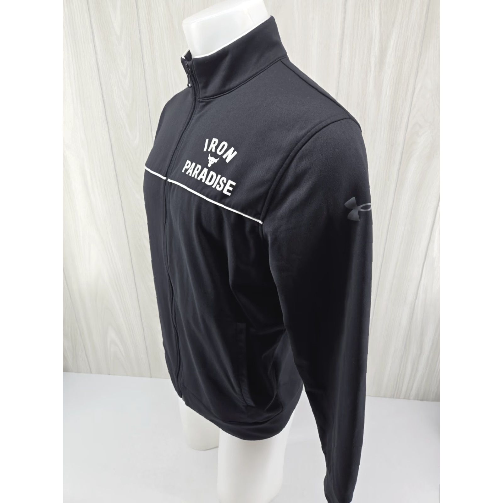 Under Armour Under Armour Project Rock Jacket Men Medium Black Zip-Up Iron Paradise Track Top Size US M / EU 48-50 / 2 - 4 Thumbnail