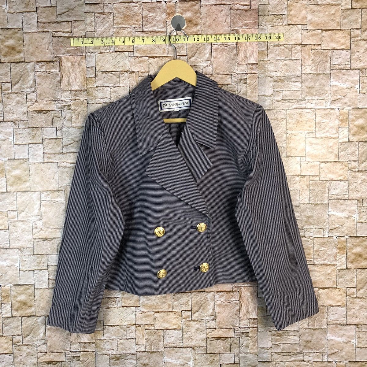 Yves Saint Laurent DL Yvesaint Laurent Blue Stripe Blazer #A502 Size M / US 6-8 / IT 42-44 - 1 Thumbnail