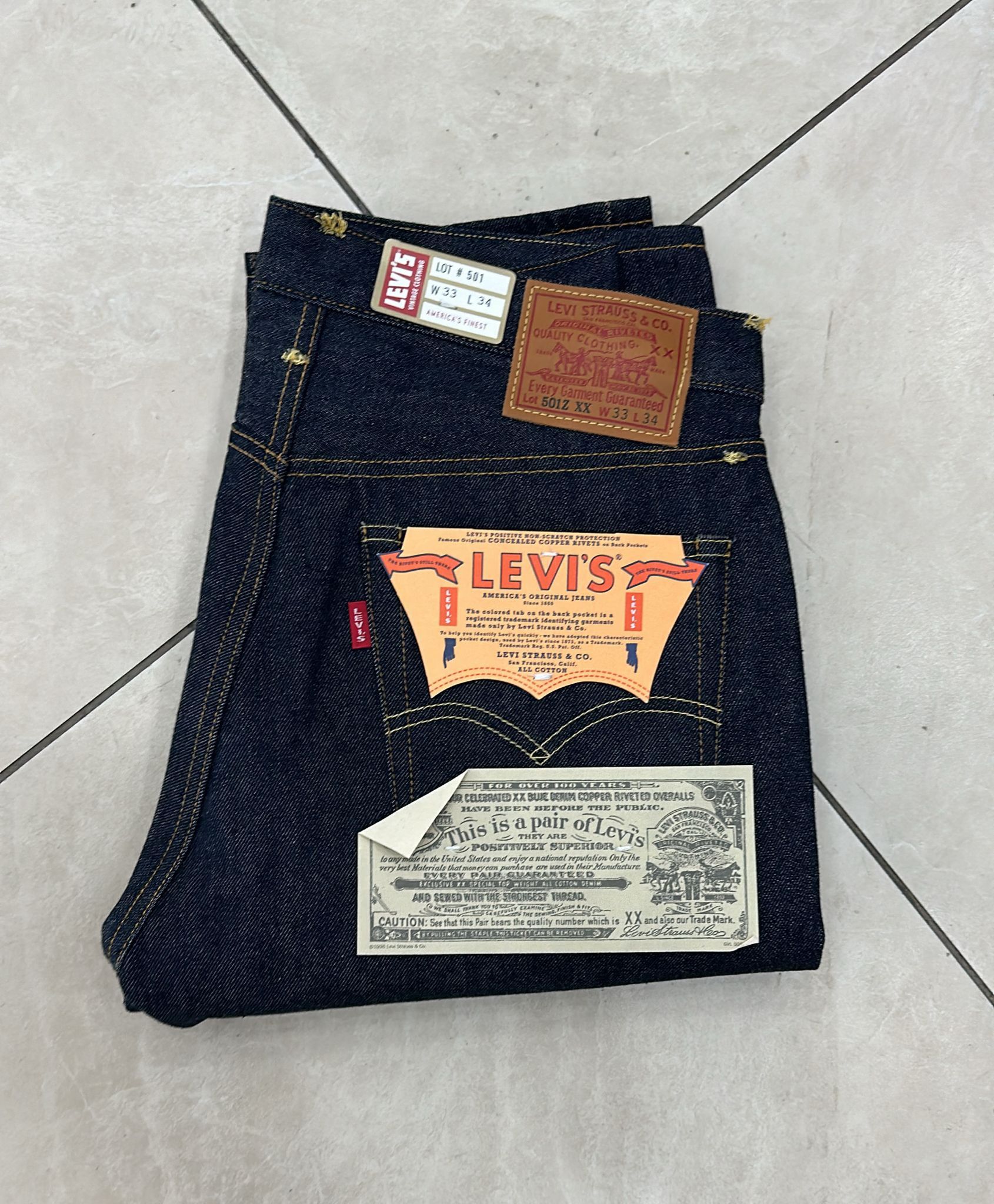 Levi's Vintage Clothing LVC Levi's Vintage Clothing 1954 501XX BigE Selvedge Jeans Size US 33 - 1 Thumbnail