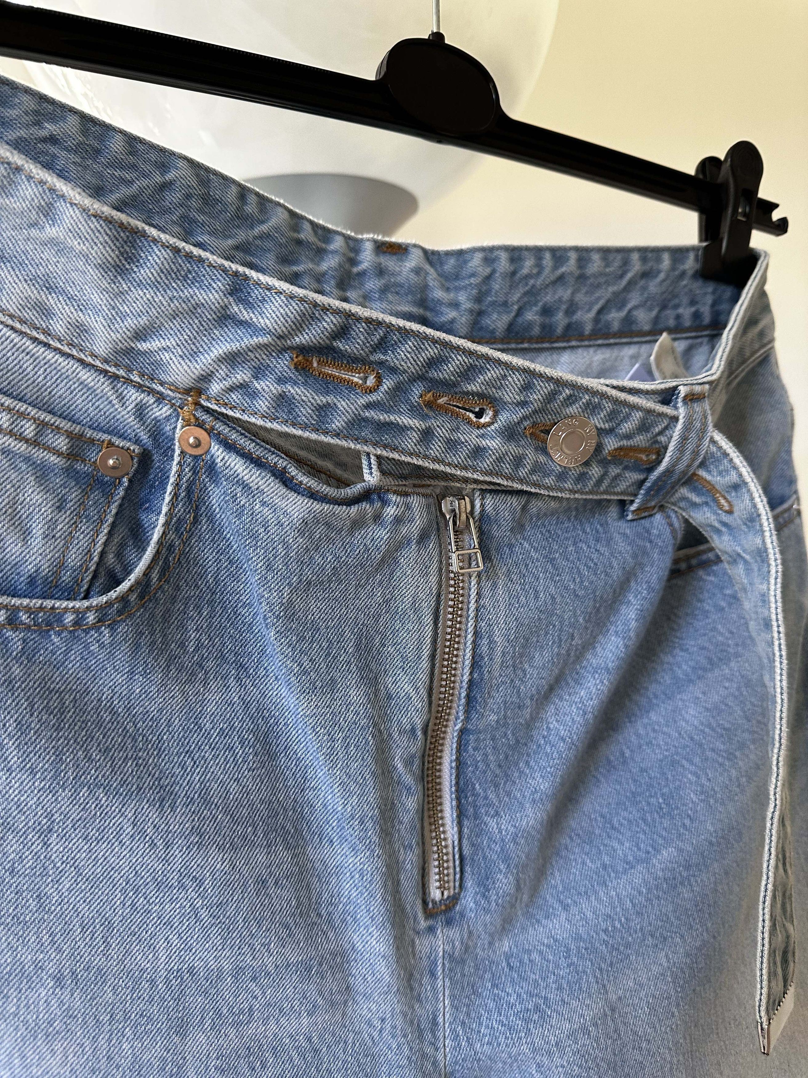 Helmut Lang Shayne Oliver Belt Slim Straight Light Blue Jeans Size US 29 - 3 Thumbnail