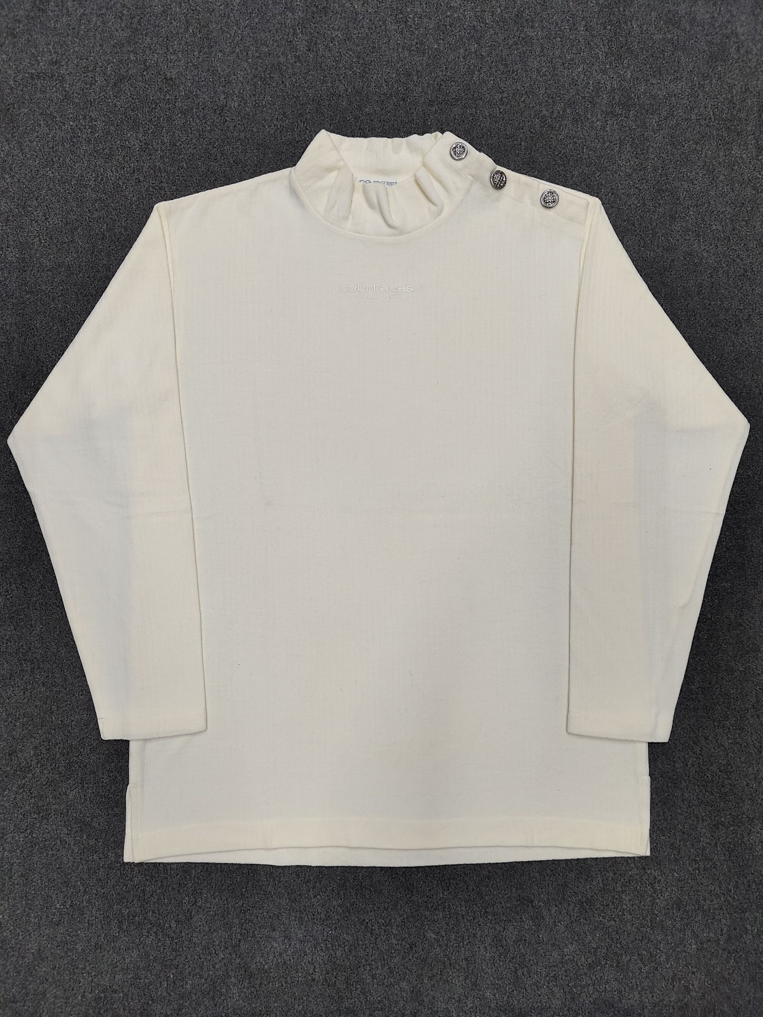 Courreges RARE 🇫🇷 Vtg Courreges Center Logo Embroidered Turtleneck Size L / US 10 / IT 46 - 5 Thumbnail