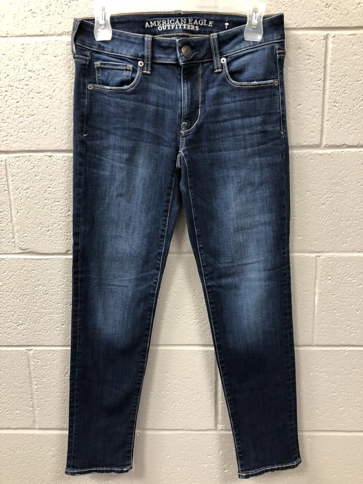 Designer American Eagle Super Stretch Slim Fit Jeans Size 26" / US 2 / IT 38 - 1 Thumbnail