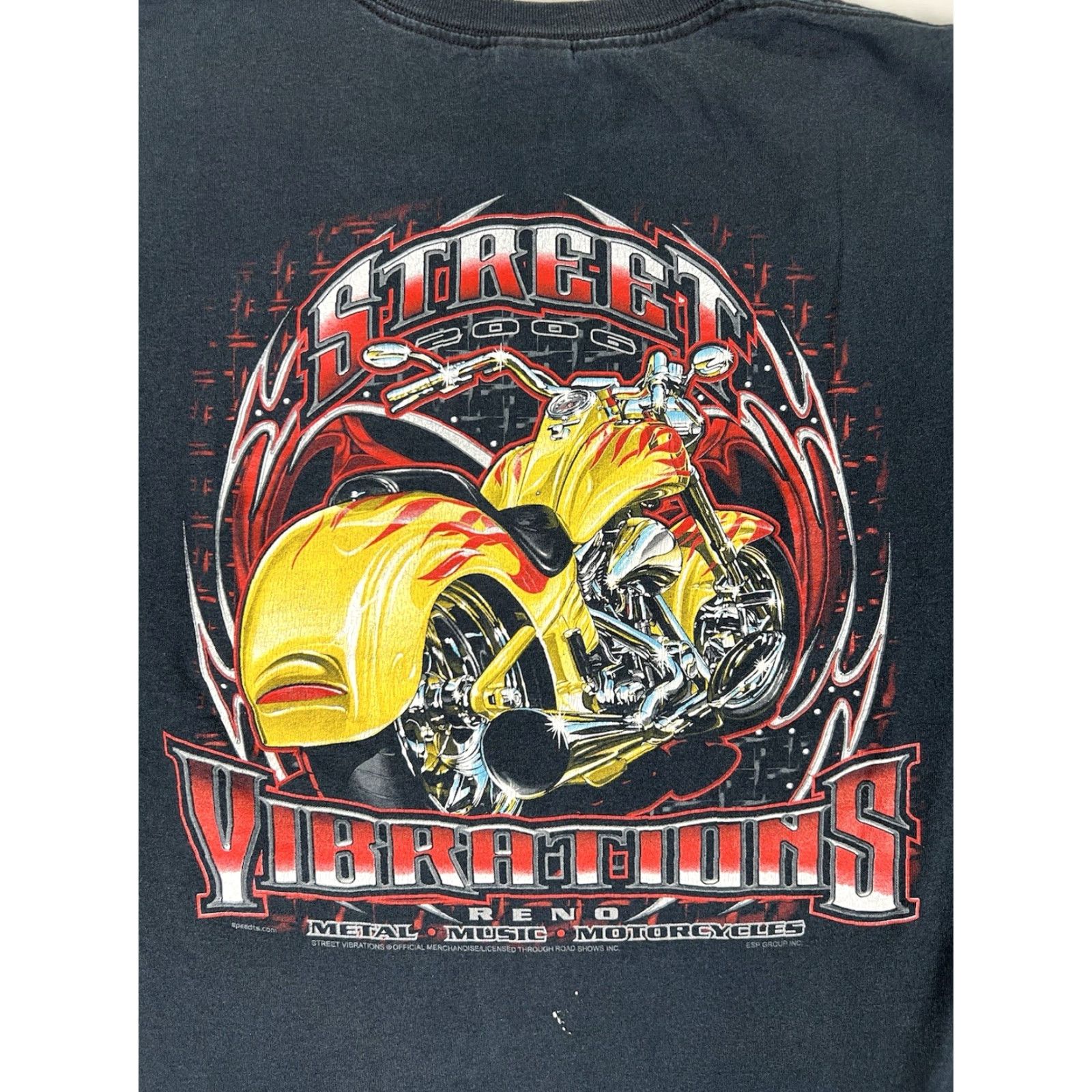Vintage VINTAGE Street Vibrations T-Shirt XL Black Crew Neck Short Sleeve Men Biker Motorcycle 90s Chopper Cotton Unbranded Size US XL / EU 56 / 4 - 7 Thumbnail
