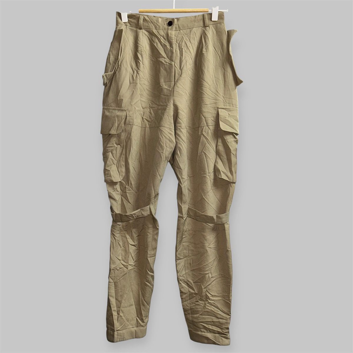 Jean Paul Gaultier Femme Monkey Bondage Multipocket Punk Wool Pants Size 26" / US 2 / IT 38 - 2 Thumbnail