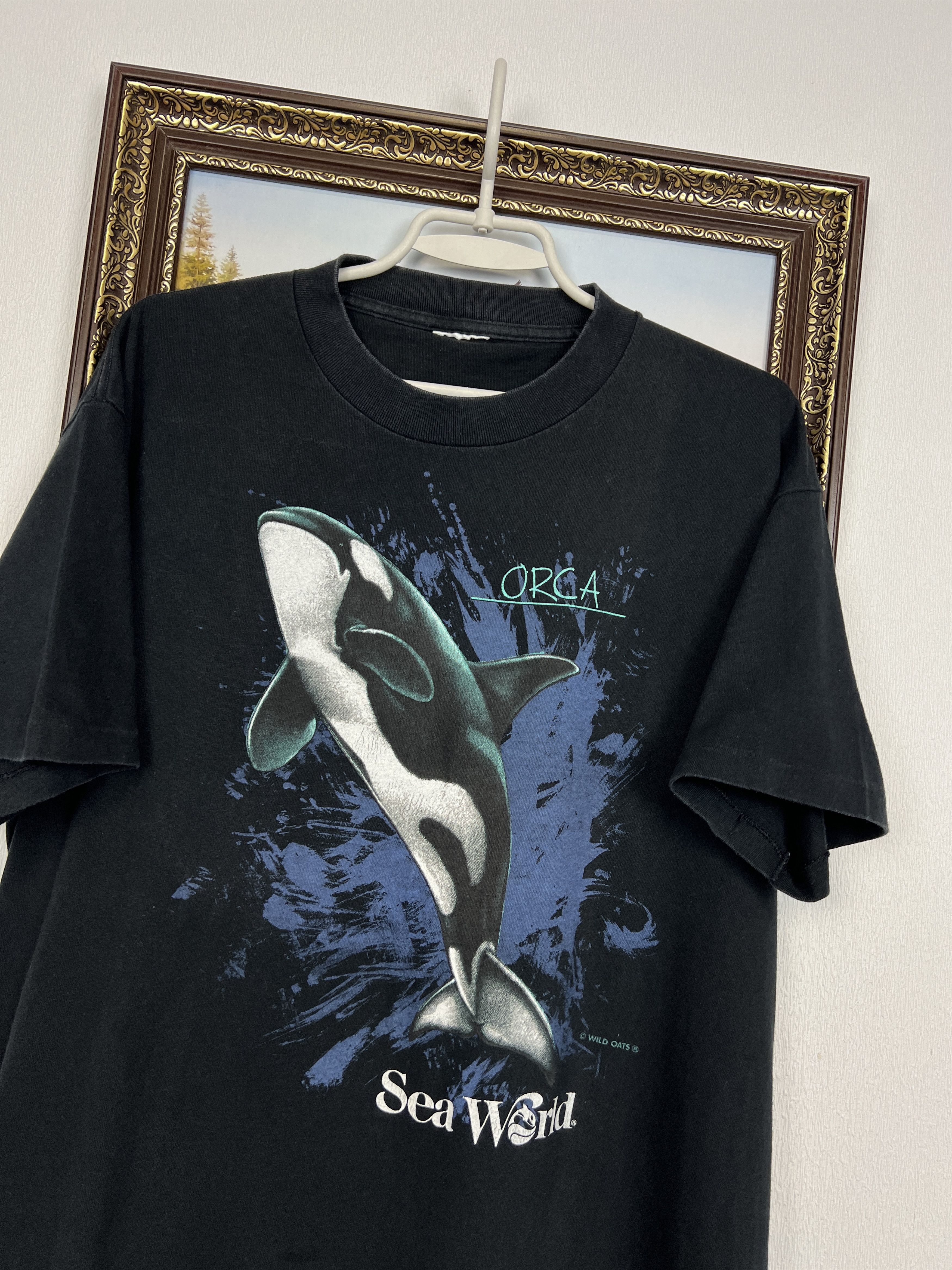Vintage Vintage SeaWorld Shamu Orca Whale Navy Tee Over Print Size US M / EU 48-50 / 2 - 3 Thumbnail