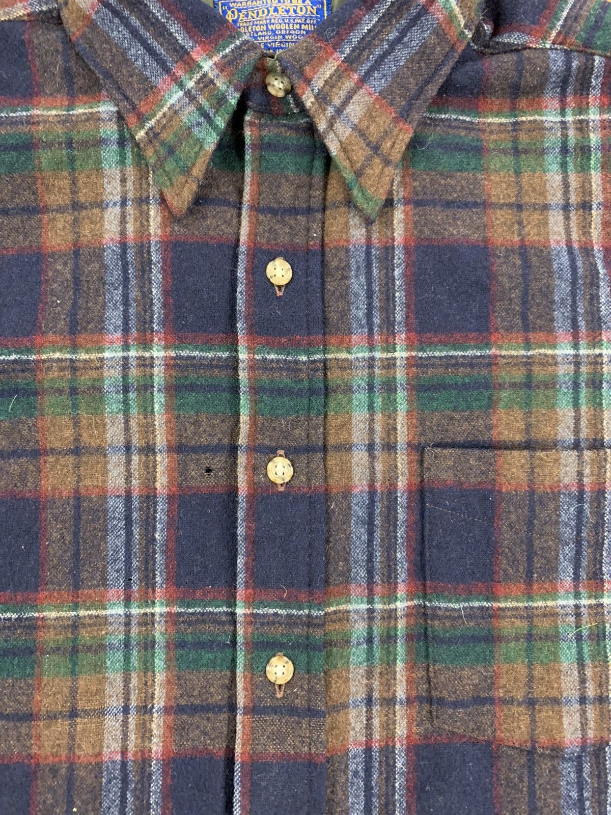 Vintage Vintage Pendleton Brick Plaid Shirt Size US L / EU 52-54 / 3 - 2 Thumbnail