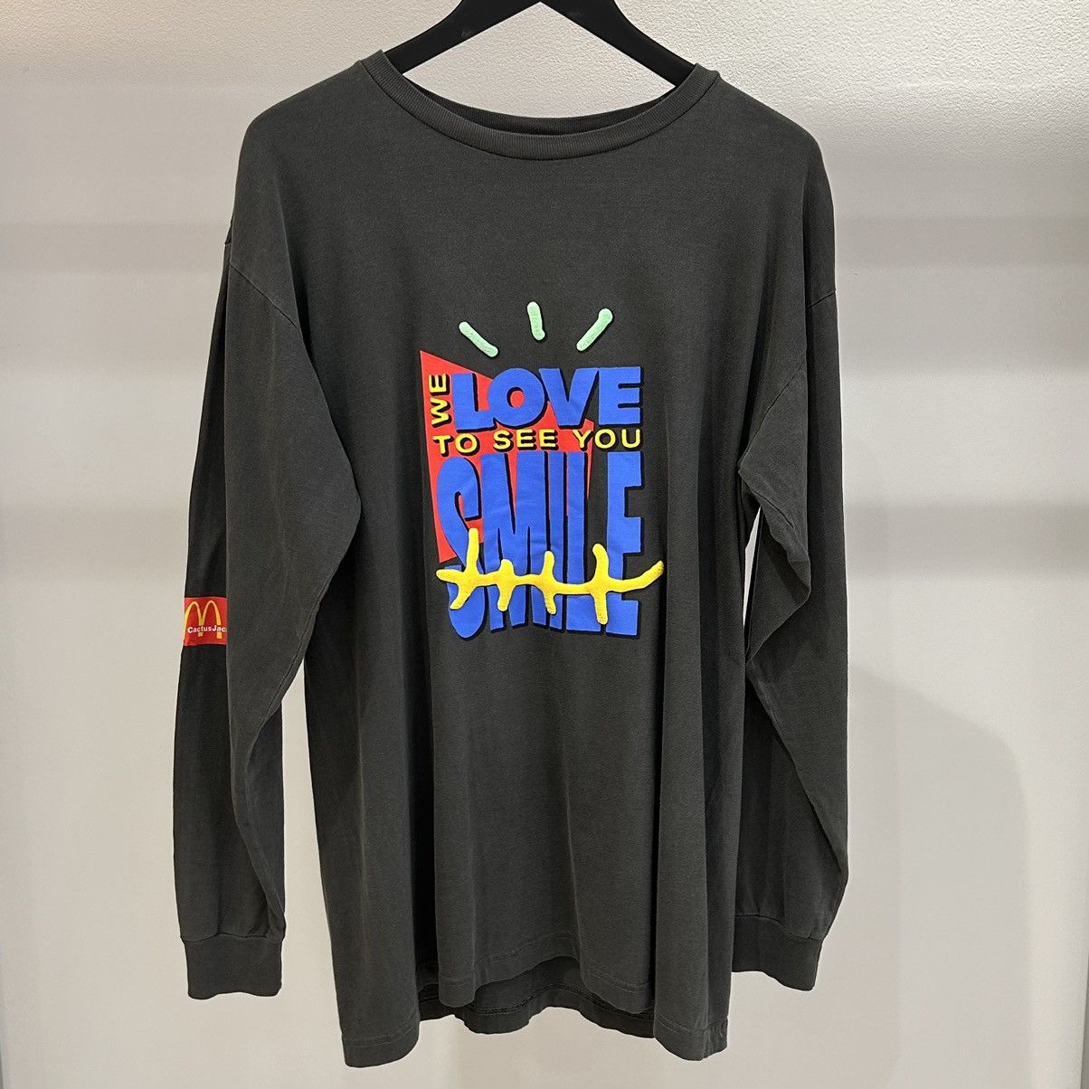 Travis Scott x McDonald's Smile L/S T-shirt Washed Black