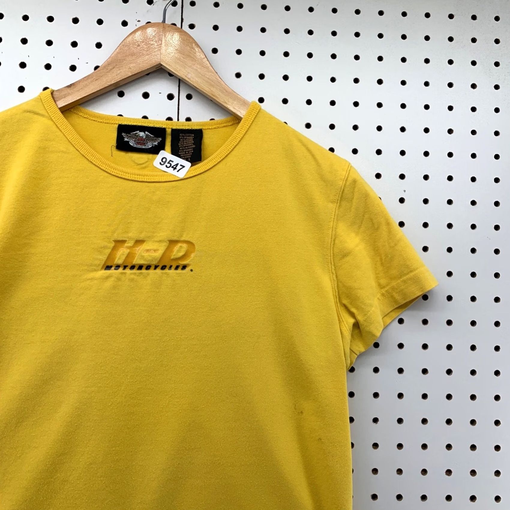 Harley Davidson VINTAGE Harley-Davidson Shirt Womens Large Yellow Embroidered USA T-Shirt Size L / US 10 / IT 46 - 2 Thumbnail