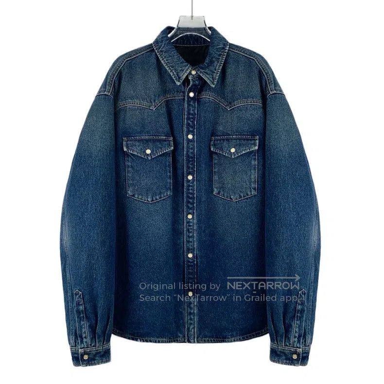 Prada Prada Blue washed old triangle standard cotton lapel singl Size US S / EU 44-46 / 1 - 1 Thumbnail