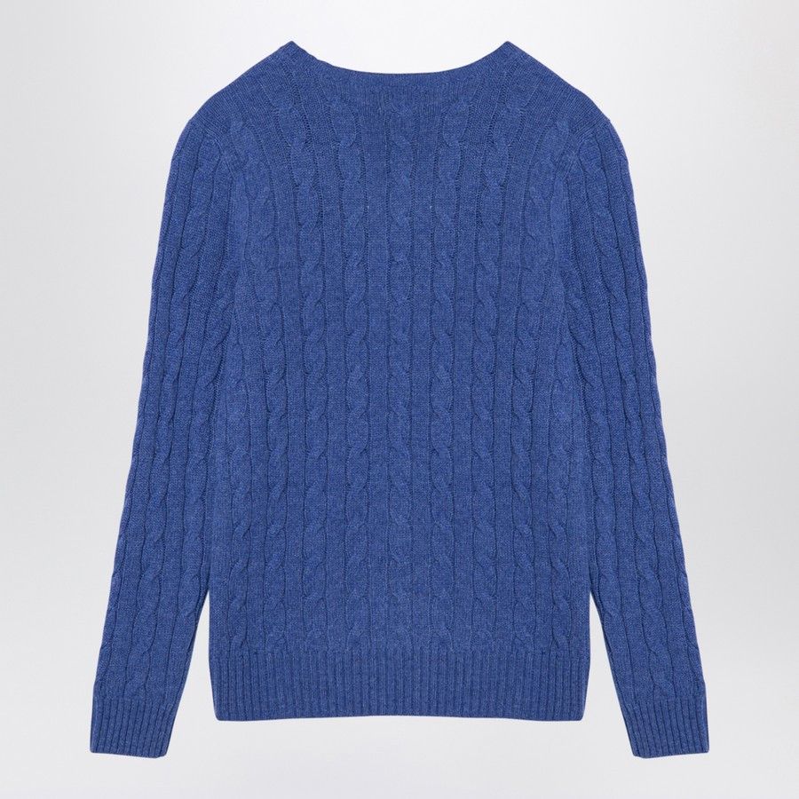 Polo Ralph Lauren o1d2blof0924 Wool Cashmere Jumper in Blue Size S / US 4 / IT 40 - 2 Thumbnail