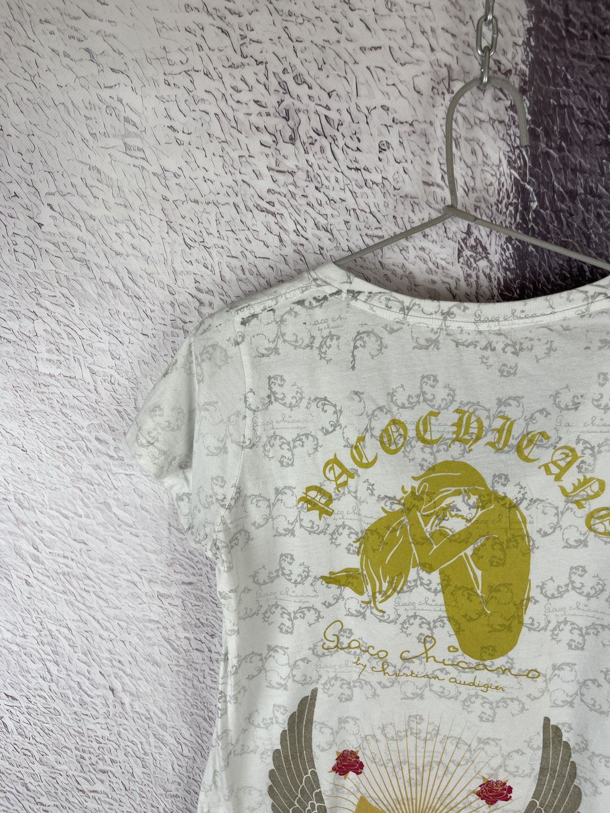 Christian Audigier Paco Chicano by Christian Audigier heaven theme white tee Size S / US 4 / IT 40 - 11 Thumbnail