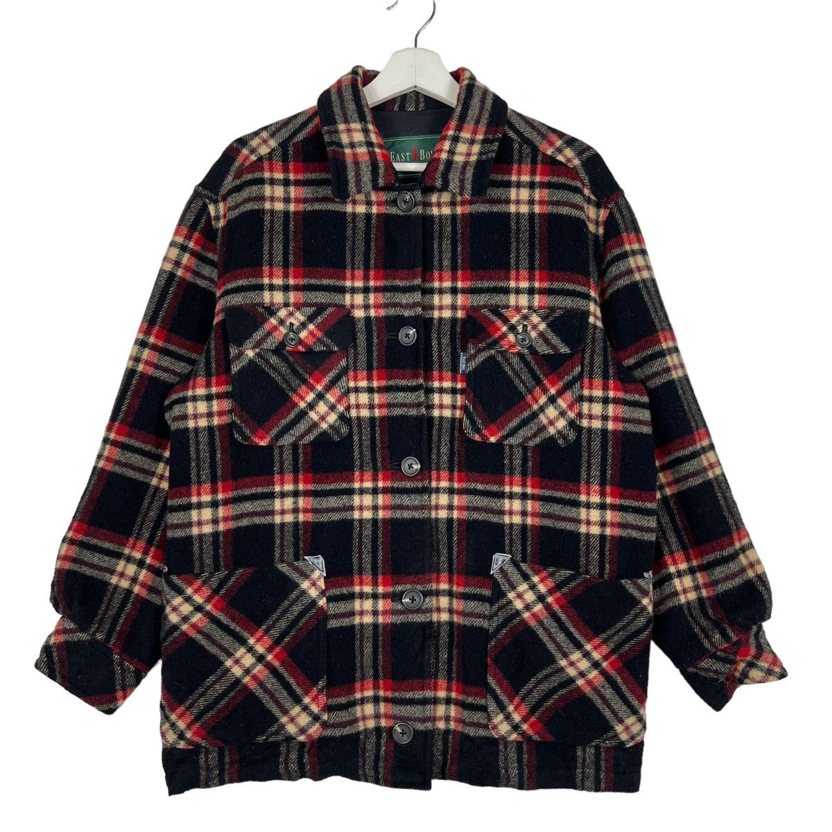 Japanese Brand × Vintage 🔥 EAST BOY PLAID CHECKER CPO WOOL JACKET Size US M / EU 48-50 / 2 - 1 Thumbnail